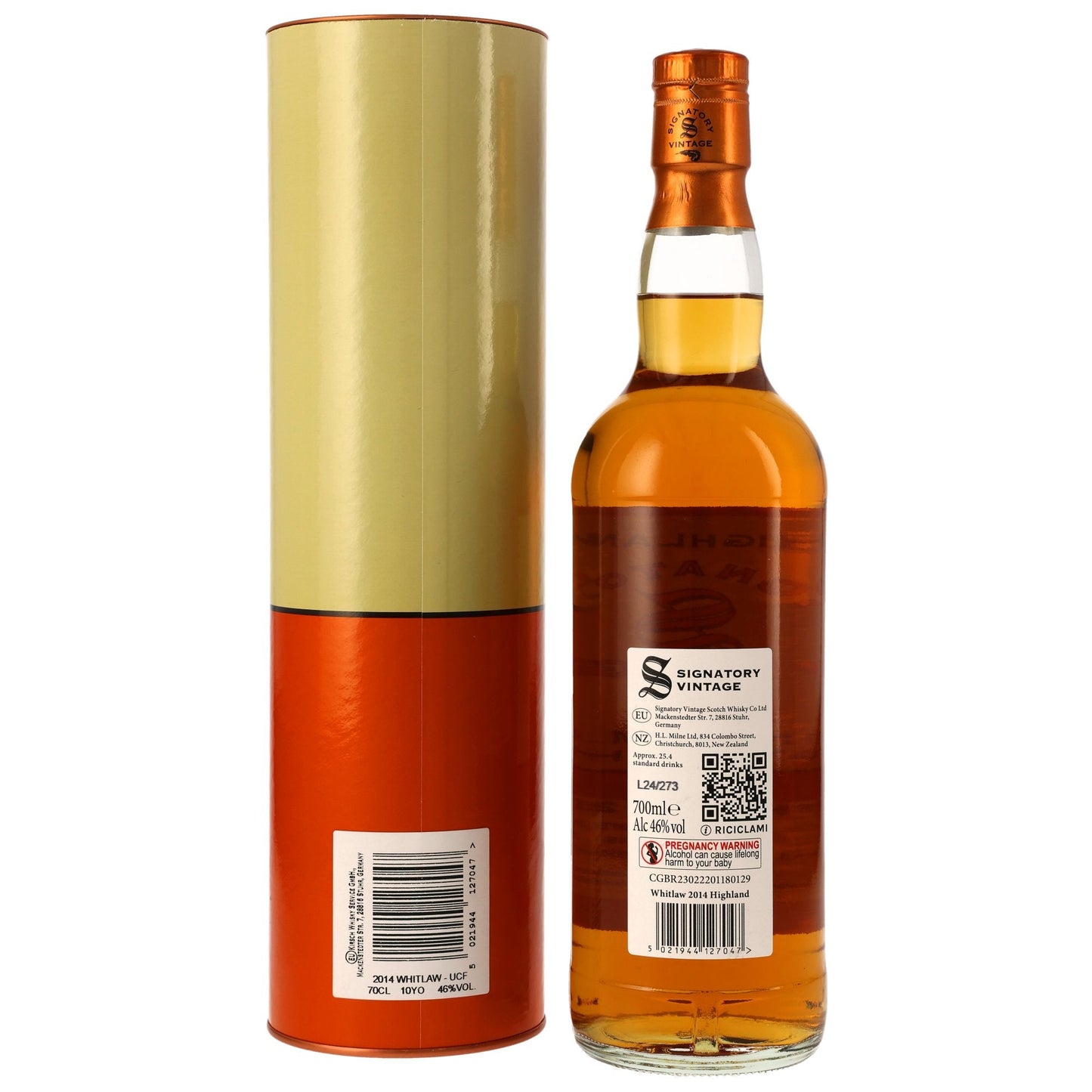 Whitlaw | 10 Jahre | 2014/2024 | Signatory Vintage | 46%GET A BOTTLE