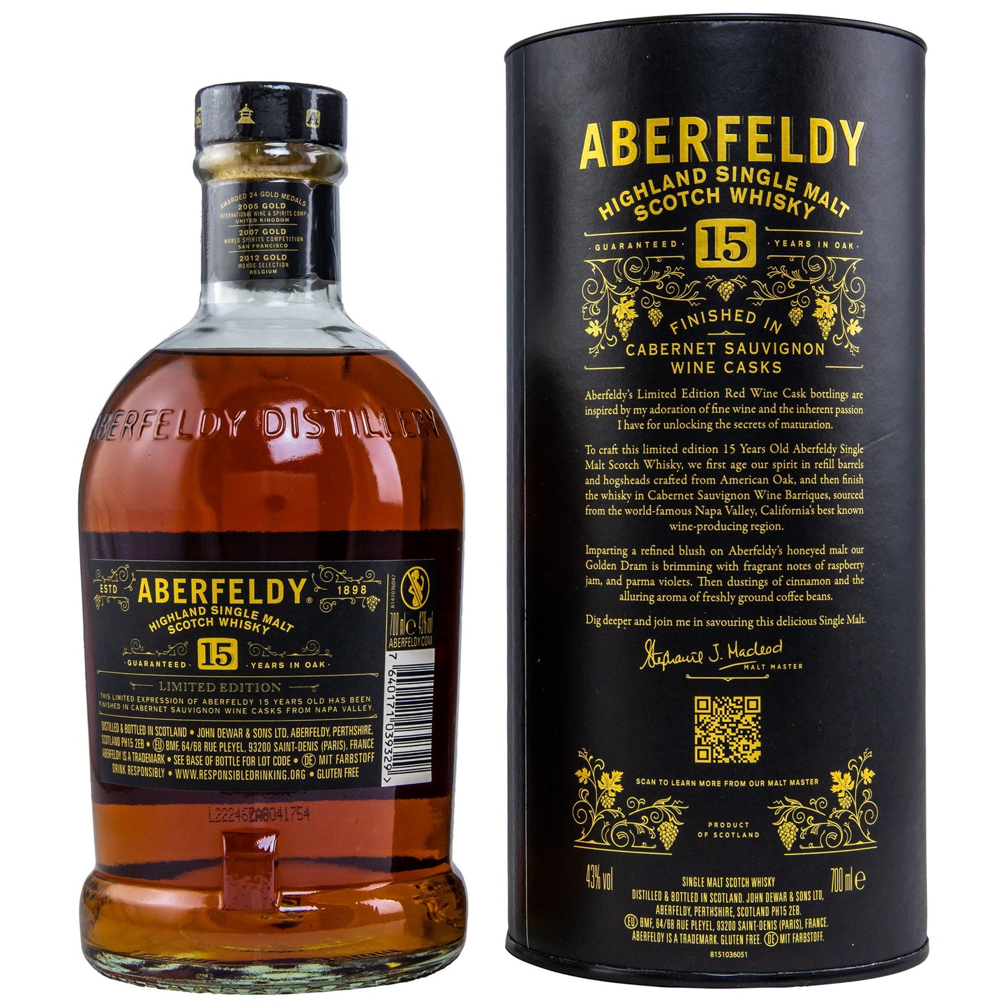 Aberfeldy | 15 Jahre | Napa Valley Wine Casks | Batch 2922/B | 0,7l | 43%GET A BOTTLE