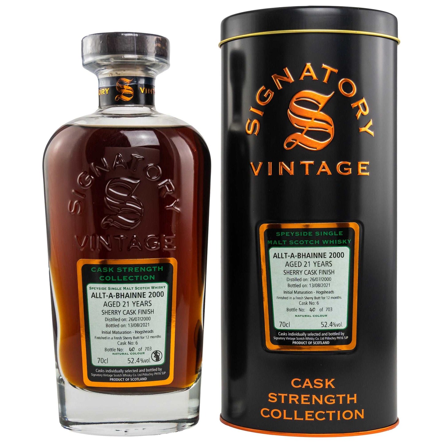 Allt-a-Bhainne | 21 Jahre | 2000/2021 | Cask No. 6 | Signatory Vintage Collection | 0,7l | 52,4%GET A BOTTLE