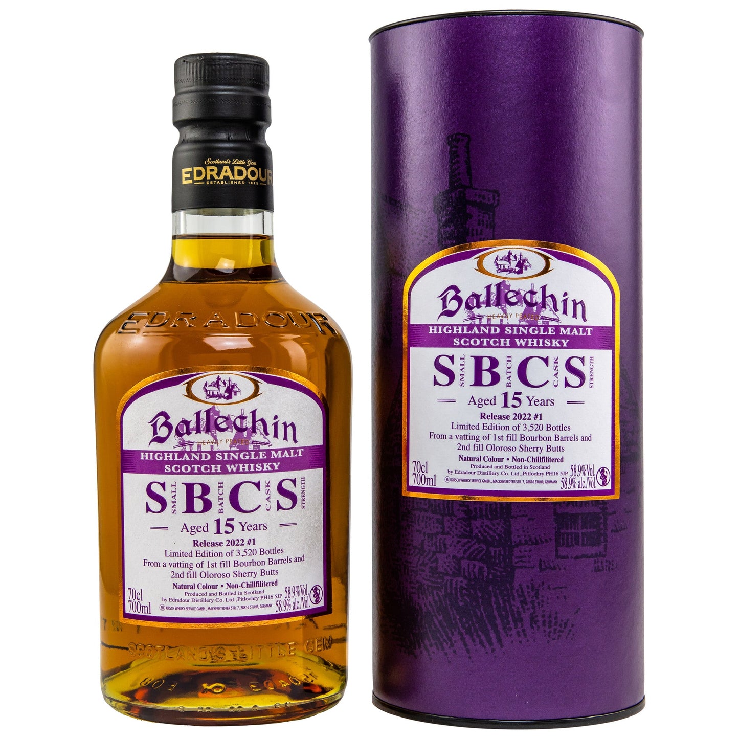 Ballechin | 15 Jahre | SBCS (Small Batch Cask Strength) | Release 2022 #1 | 0,7l | 58,9%GET A BOTTLE
