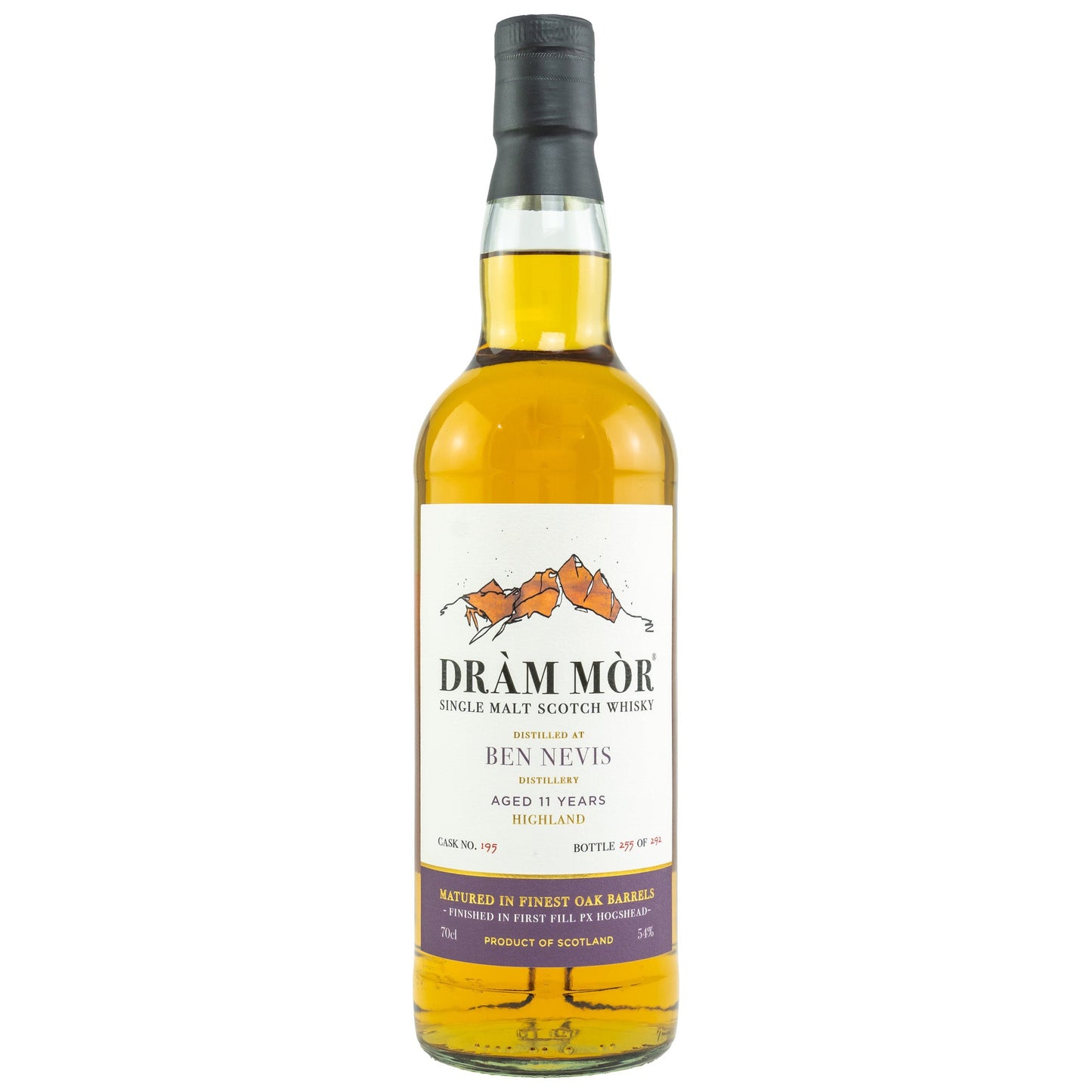 Ben Nevis | 11 Jahre | Dram Mor | PX Finish | Cask #195 | 0,7l | 54%GET A BOTTLE