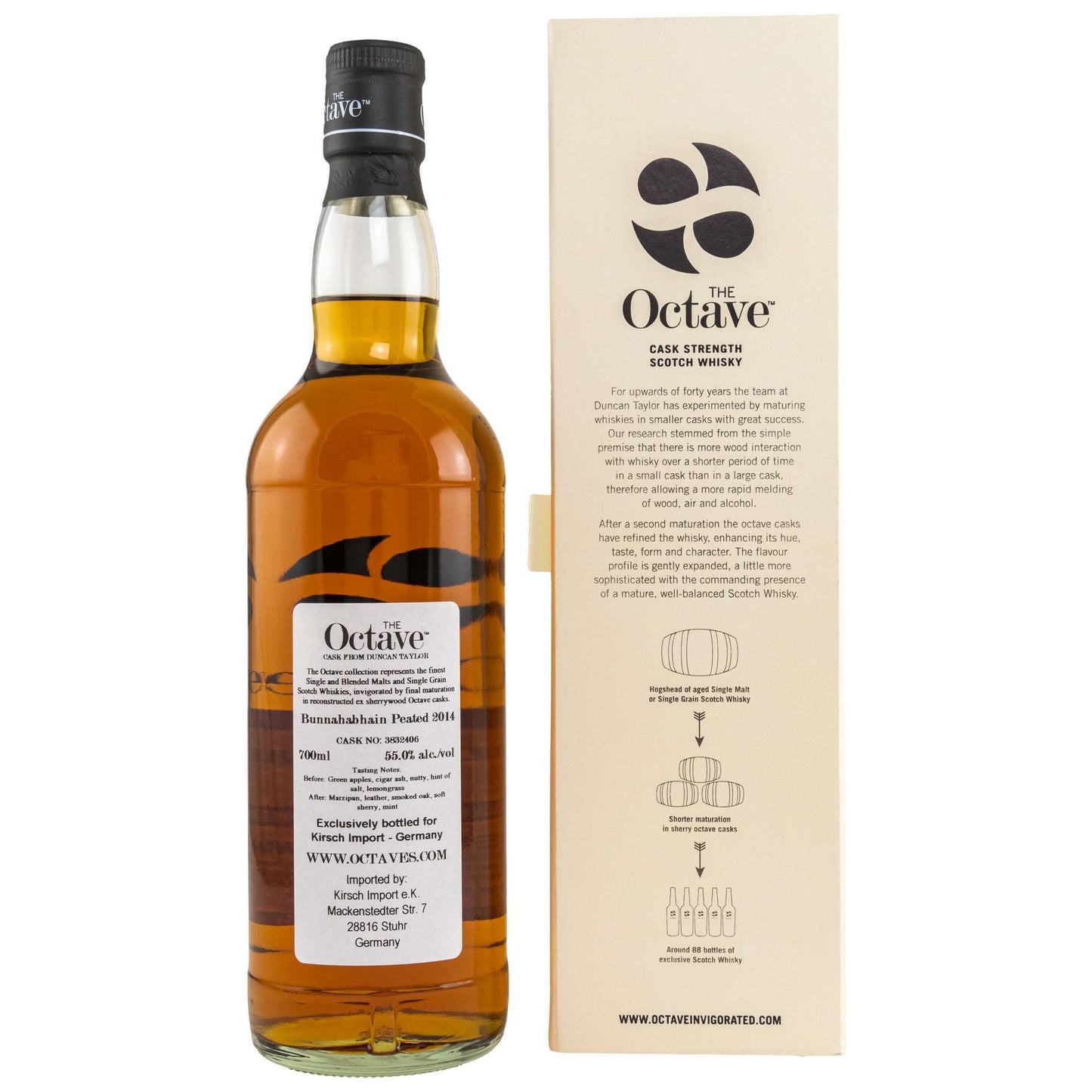 Bunnahabhain | 7 Jahre | 2014/2021 | Peated | The Octave | Duncan Taylor | Single Cask #3832406 | 0,7l | 55%GET A BOTTLE