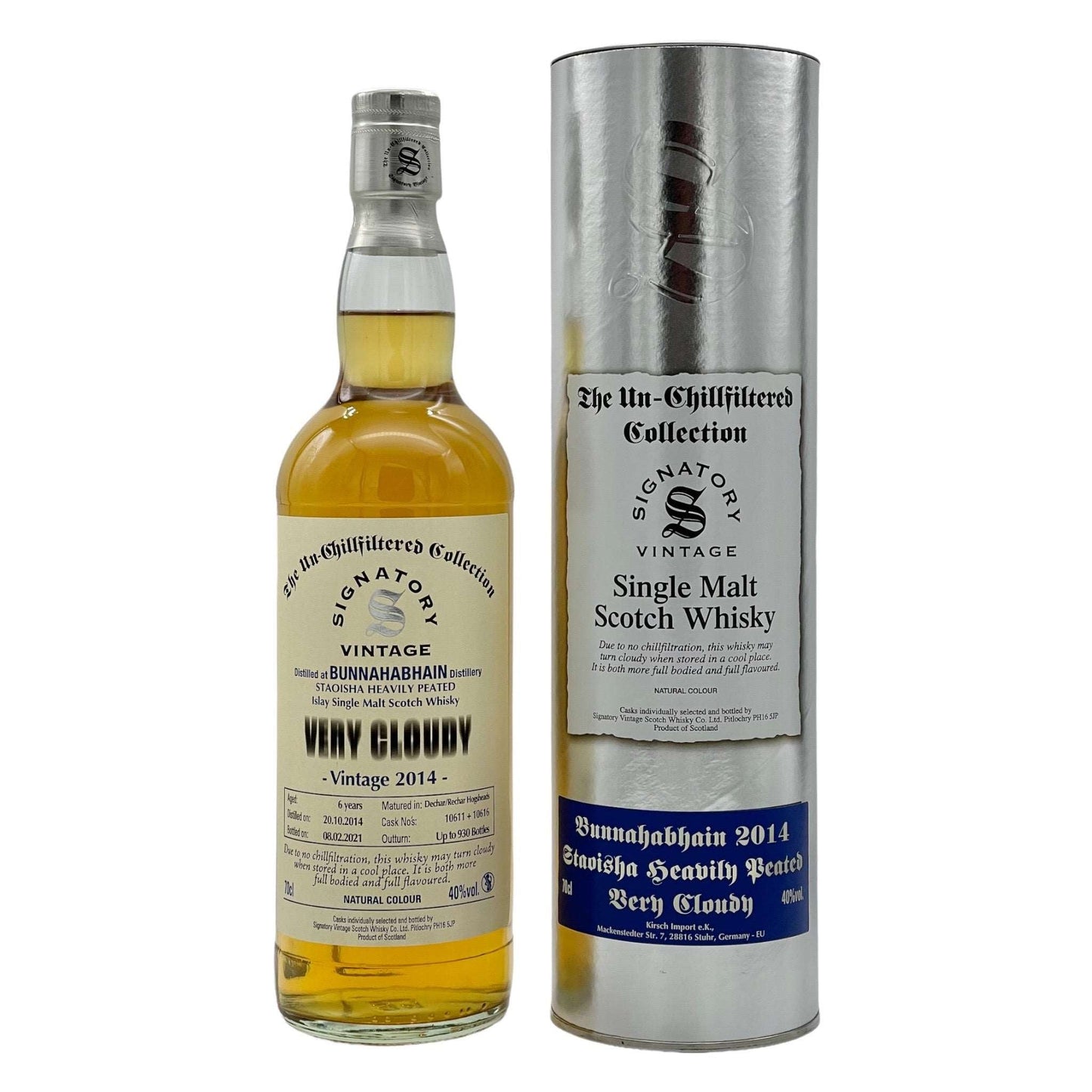 Bunnahabhain Staoisha | 6 Jahre | 2014/2021 | Very Cloudy | Signatory Vintage Casks #10611+10616 | 0,7l | 40%GET A BOTTLE