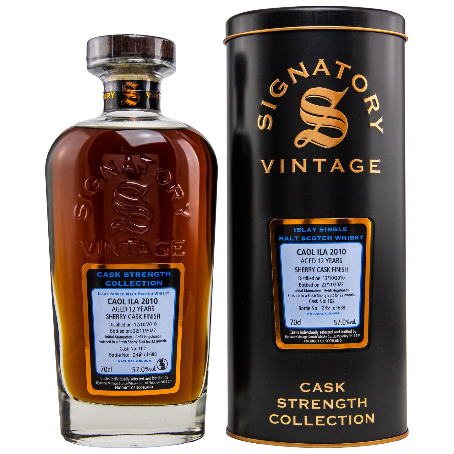 Caol Ila | 12 Jahre | 2010/2022 | Sherry Cask Finish #102 | Signatory Vintage Collection | 0,7l | 57%GET A BOTTLE
