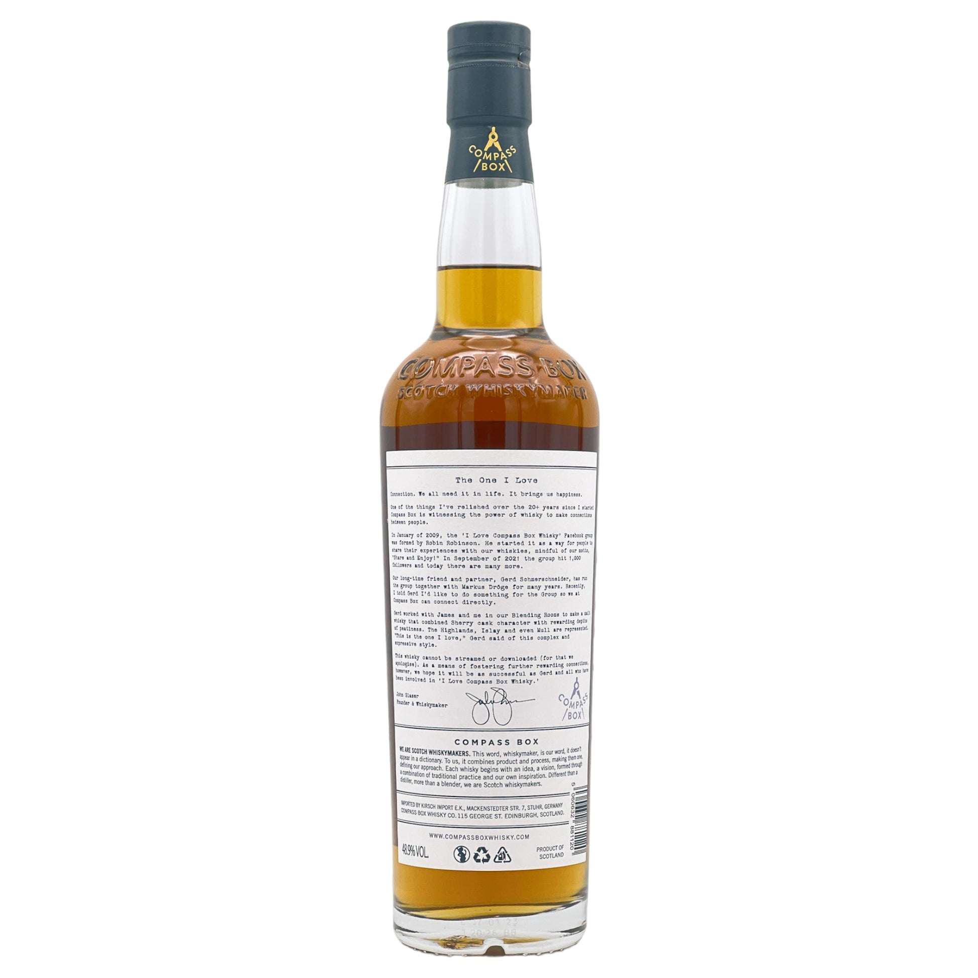 Compass Box | The One I Love | Limited Release | Blended Malt Scotch Whisky | 0,7l | 48,9%GET A BOTTLE