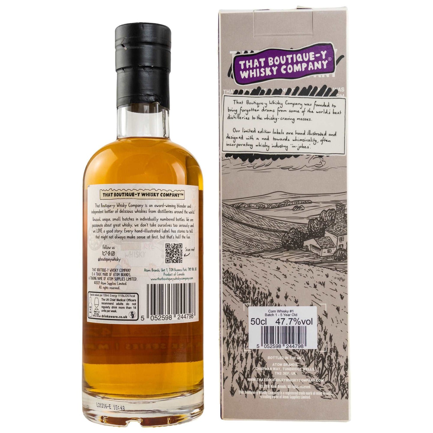 Corn Whisky | 5 Jahre | Batch 1 | Wine Cask Series | That Boutique-y Whisky Company | 0,5l | 47,7%GET A BOTTLE