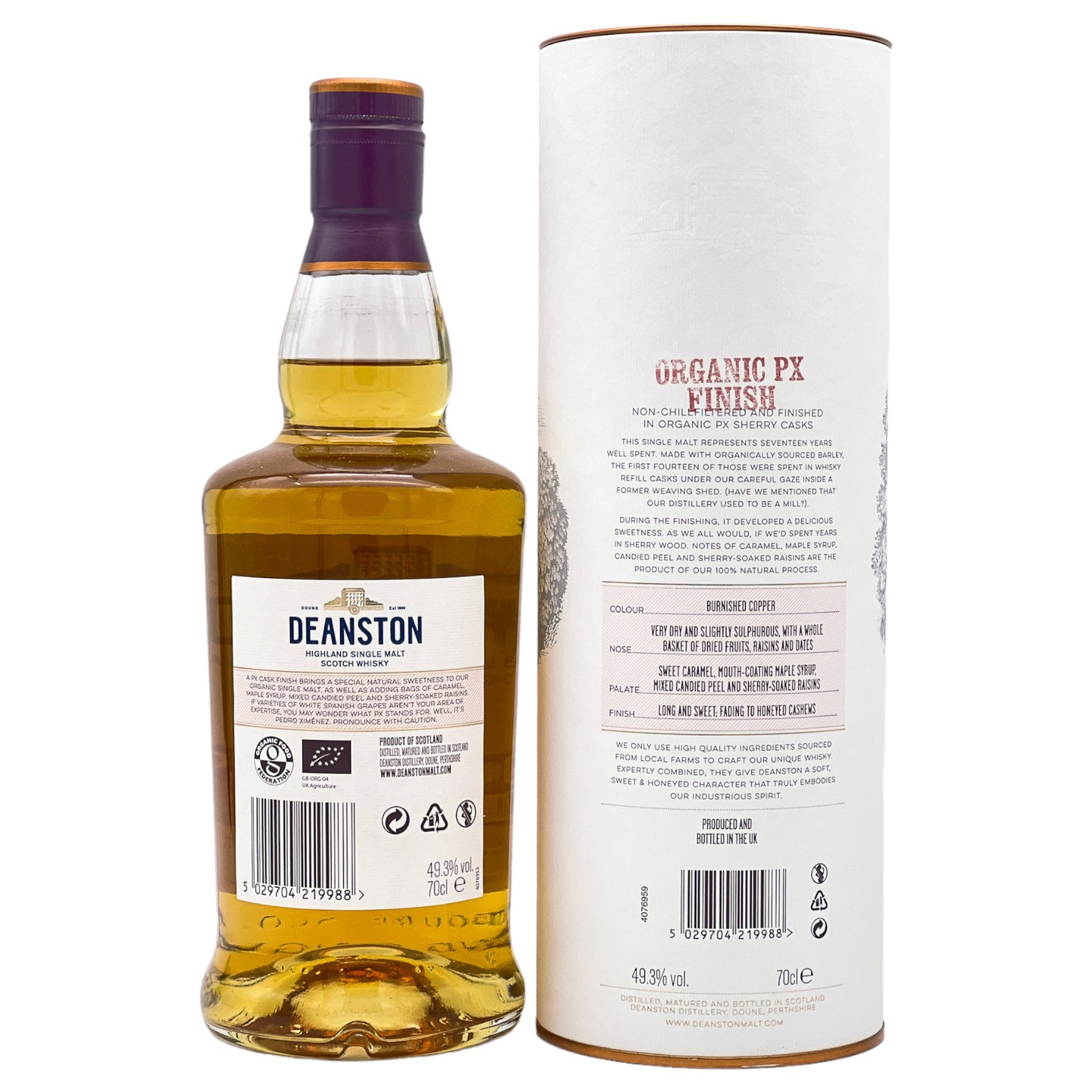 Deanston | 17 Jahre | 2002/2020 | Organic PX Finish | 0,7l | 49,3%GET A BOTTLE