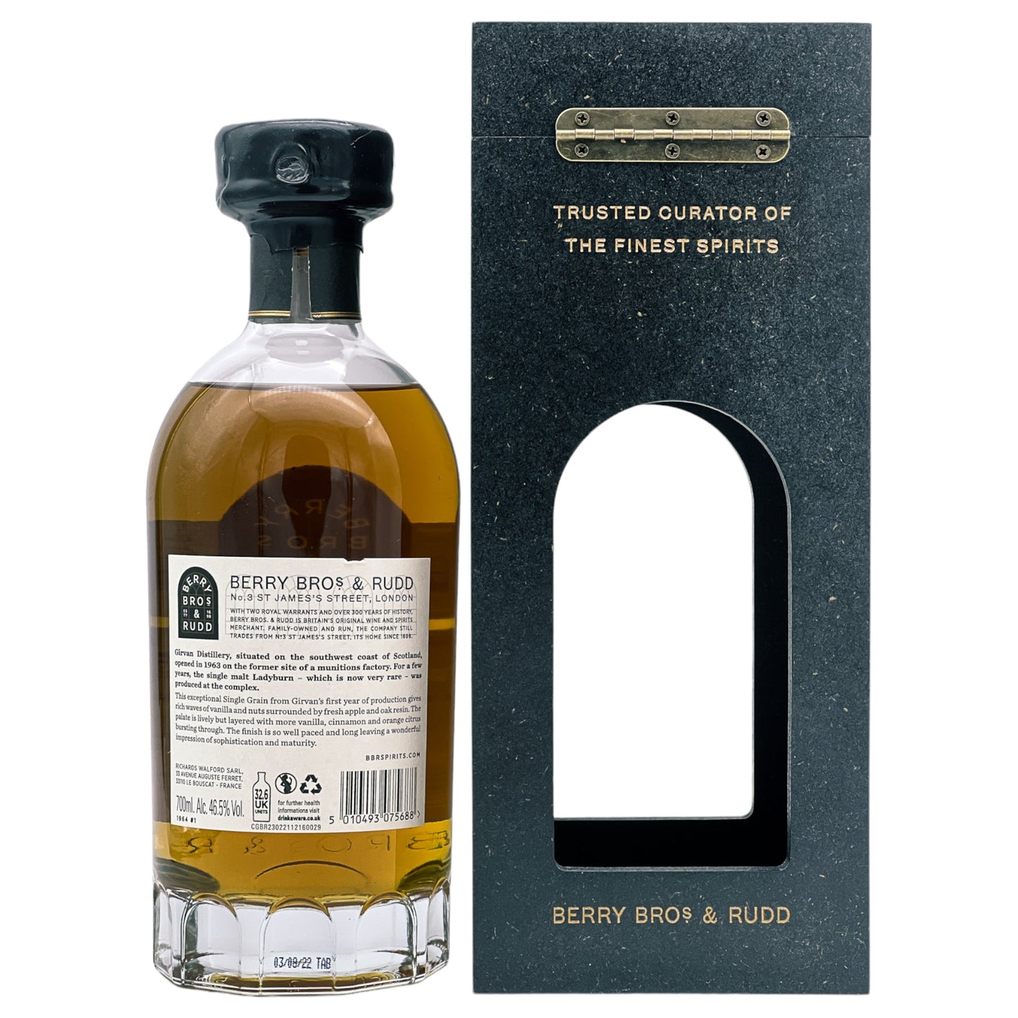 Girvan | 57 Jahre | 1964/2022 | Single Cask #1 | Exceptional Casks | Berry Bros and Rudd | 0,7l | 46,5%GET A BOTTLE