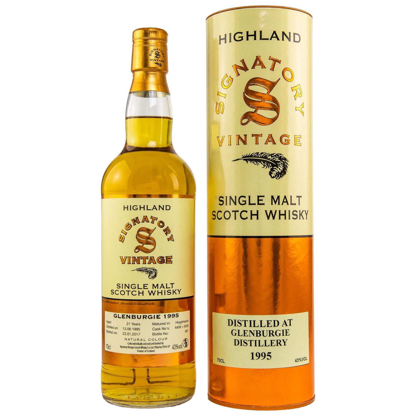 Glenburgie | 21 Jahre | 1995/2017 | Casks #6499+6500 | Signatory Vintage | 0,7l | 43%GET A BOTTLE
