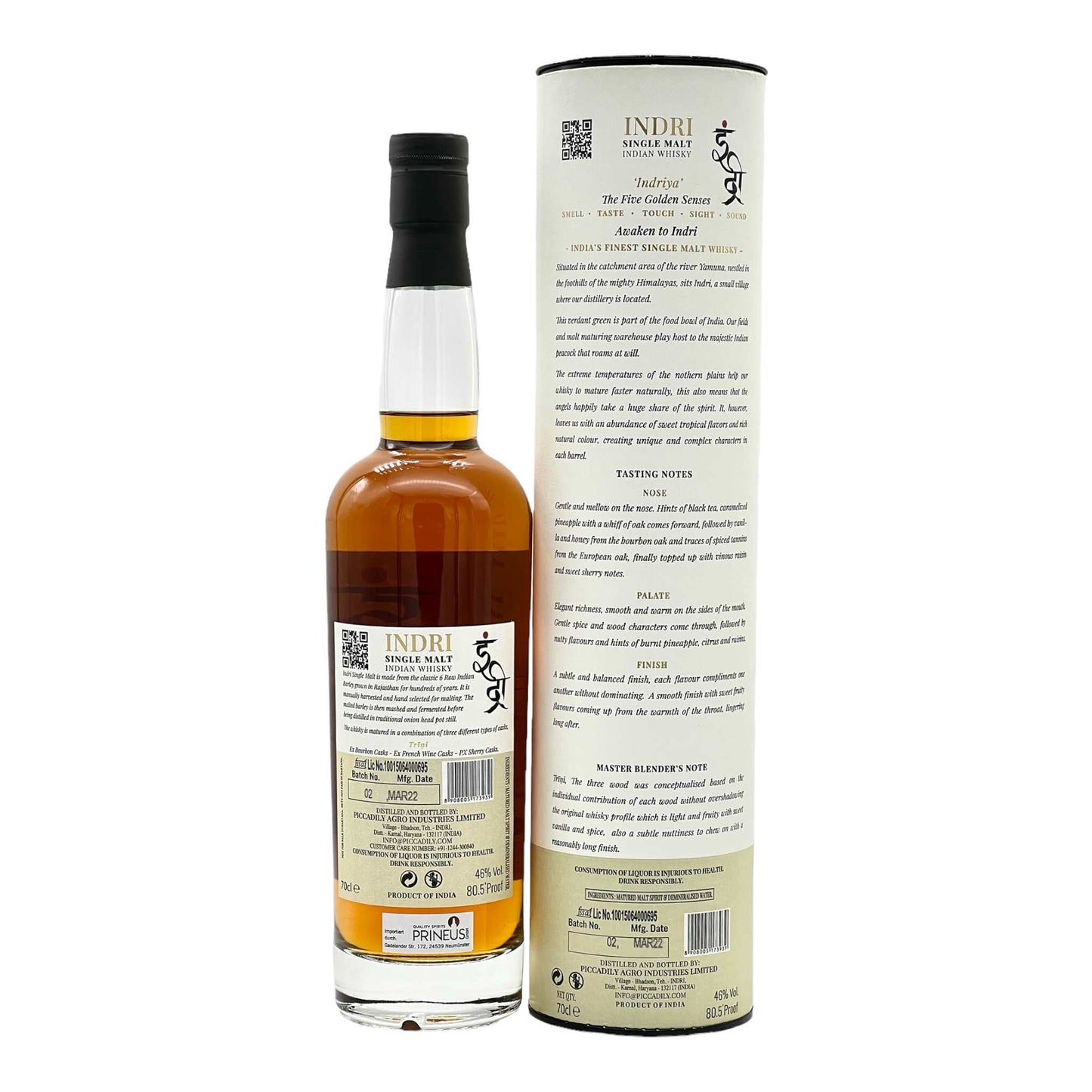 Indri Trini | The Three Wood | 2022 | Indian Single Malt Whisky | 0,7l | 46%GET A BOTTLE