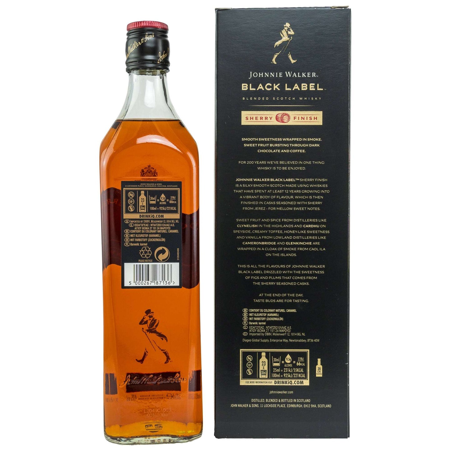 Johnnie Walker | 12 Jahre | Black Label | Sherry Finish | Blended Scotch Whisky | 0,7l | 40%GET A BOTTLE