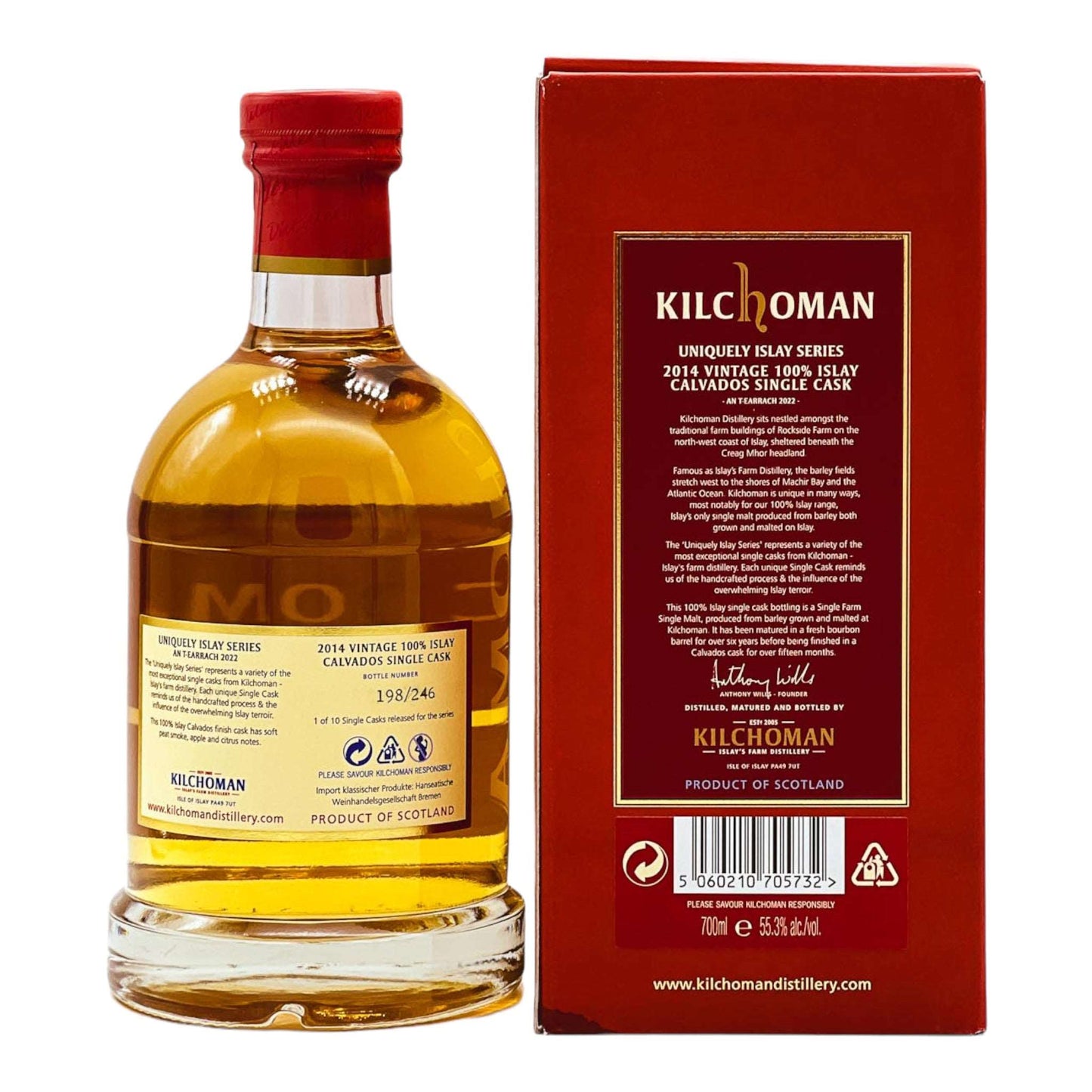 Kilchoman | Uniquely Islay | Calvados Single Cask | Vintage 2014 | Cask 322/2014 | 0,7l | 55,3%GET A BOTTLE