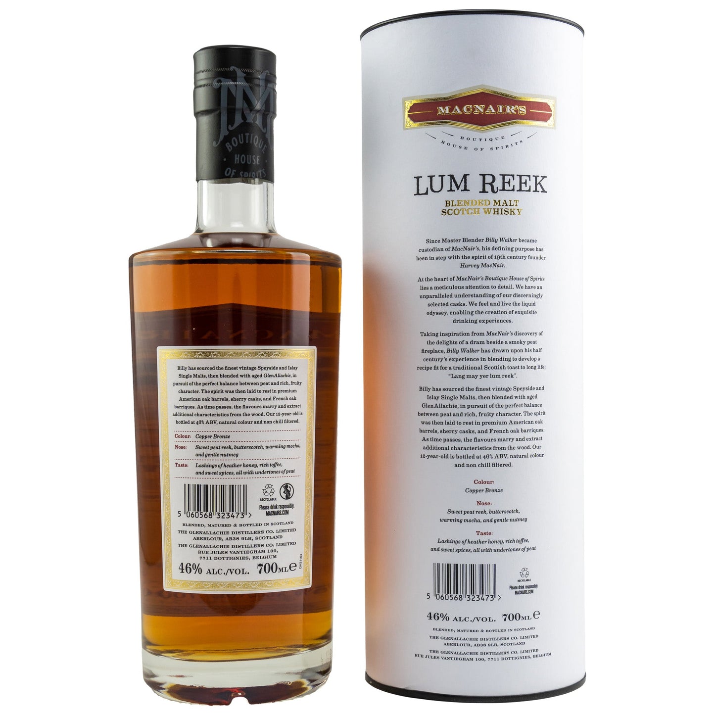 MacNair's | 12 Jahre | Lum Reek | Peated | Blended Malt Scotch Whisky | 0,7l | 46%GET A BOTTLE