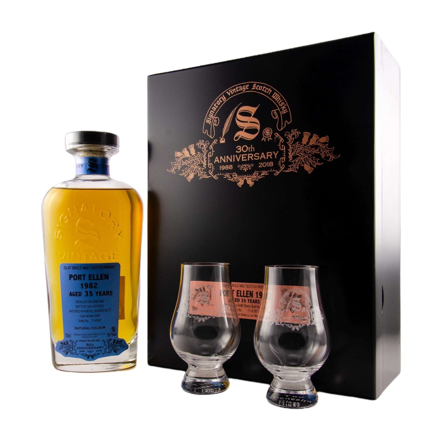 Port Ellen | 35 Jahre | 30th Anniversary + 2 Gläser | Signatory Vintage | Sherry #2040 | 0,7l | 55,1%GET A BOTTLE