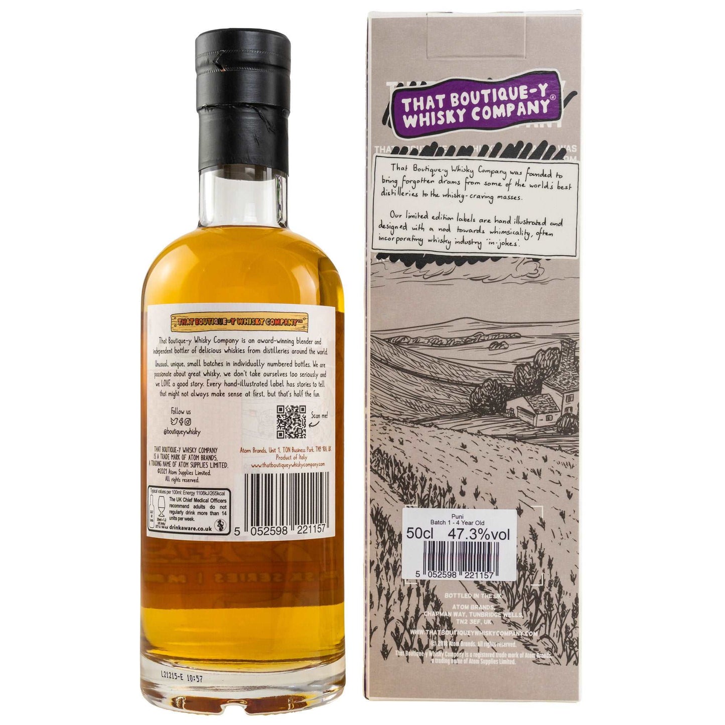 PUNI | 4 Jahre | Batch 1 | That Boutique-y Whisky Company | Malt Italian Whisky | 0,5l | 47,3%GET A BOTTLE