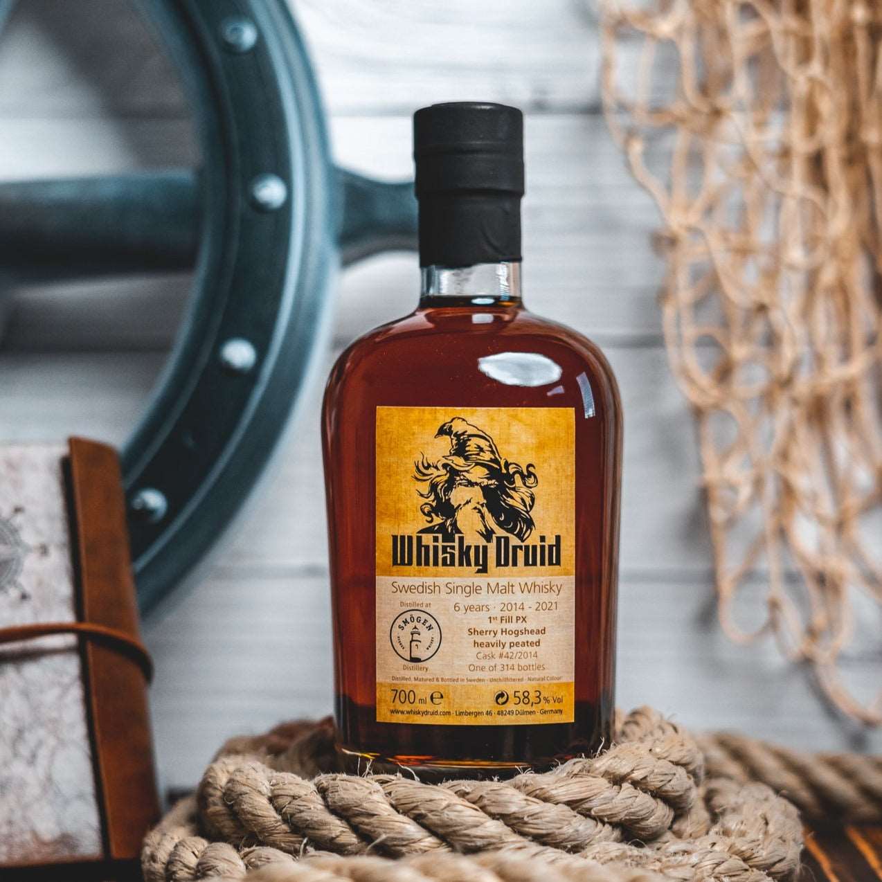 Smögen | 6 Jahre | 2014/2021 | Heavily Peated | Whisky Druid | Cask #42/2015 | Swedish Whisky | 0,7l | 58,3%GET A BOTTLE