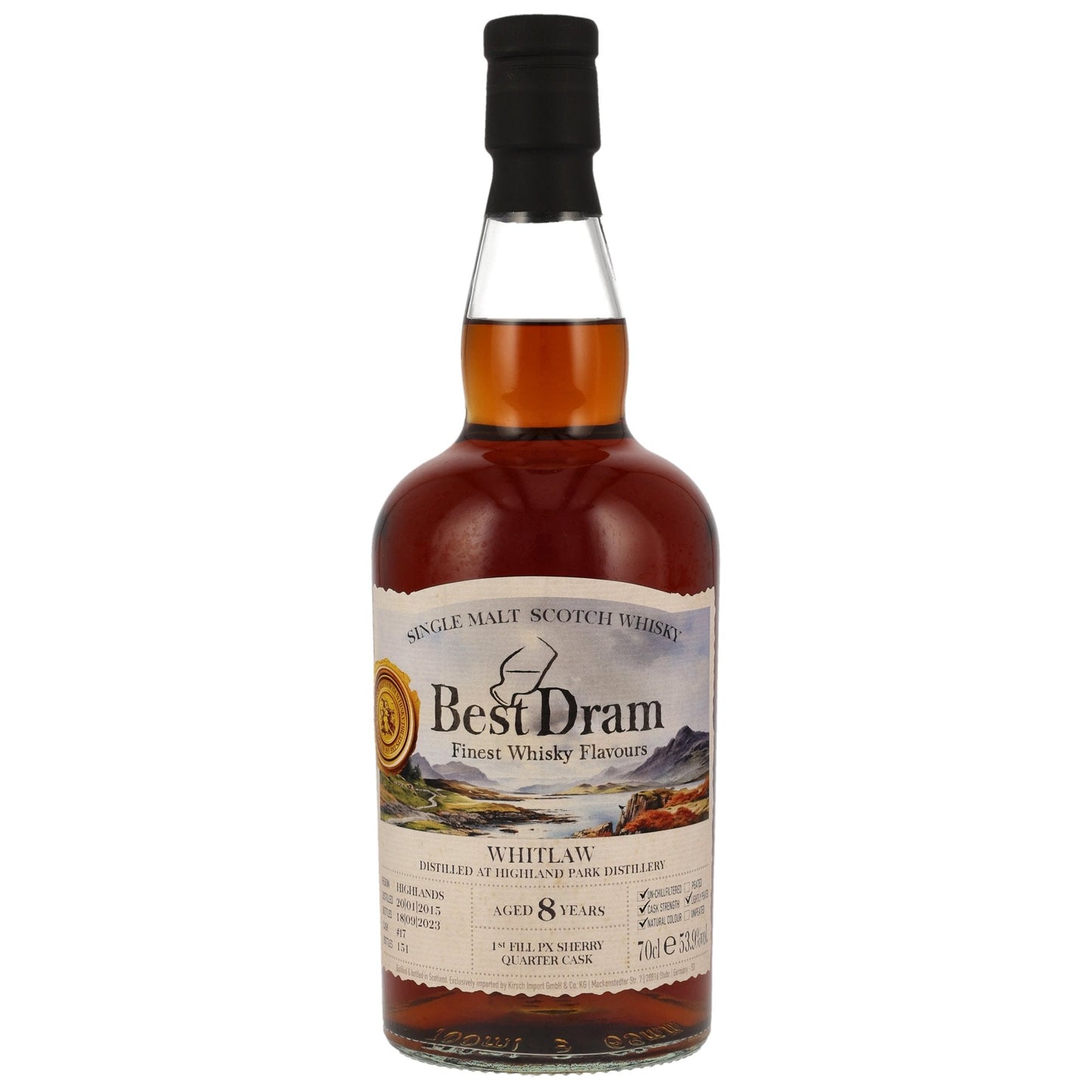 Whitlaw | 8 Jahre | 2015/2023 | PX Sherry #17 | Best Dram | 53,9%GET A BOTTLE
