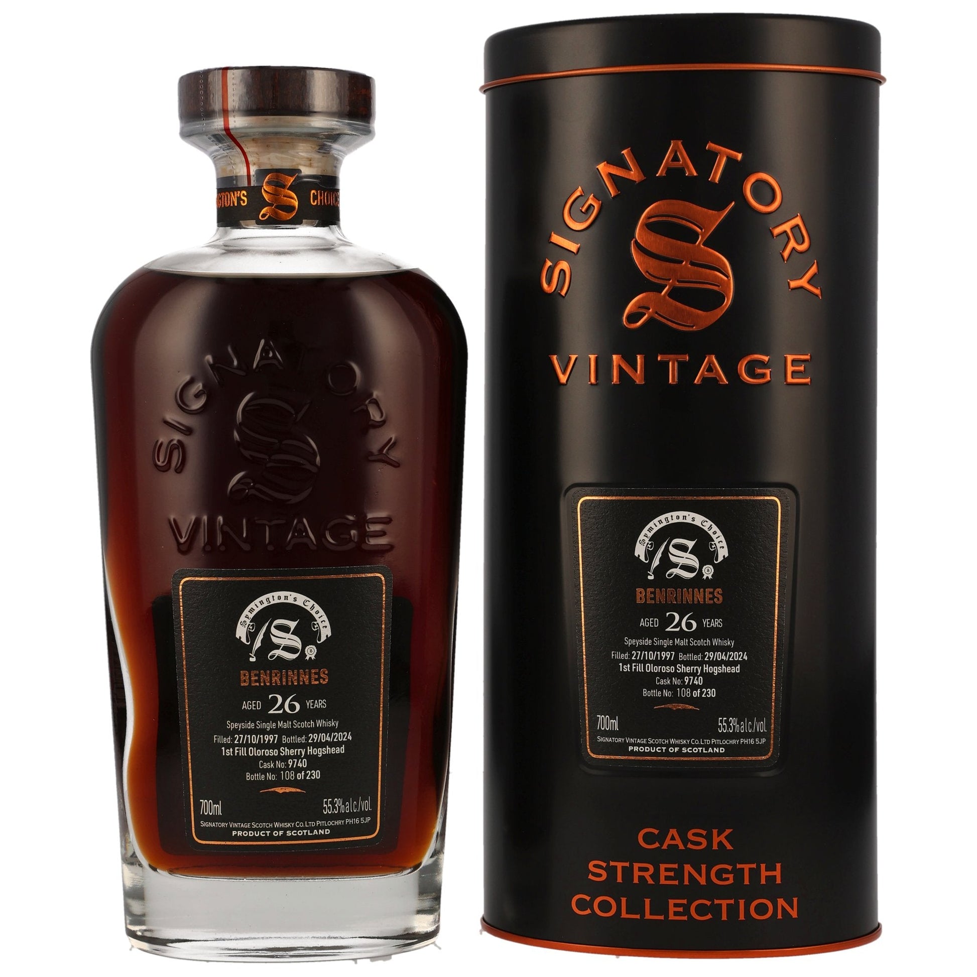 Benrinnes | Signatory Vintage | 26 Jahre | 1997/2024 | Oloroso #9740 | 55,3%GET A BOTTLE