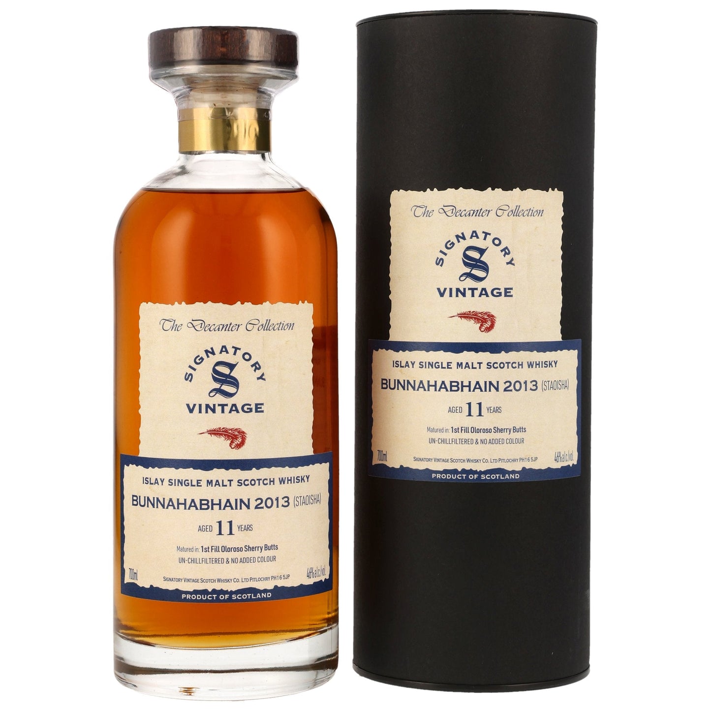 Bunnahabhain Staoisha | 11 Jahre | 2013/2024 | Signatory Vintage | Ibisco Decanter | 46%GET A BOTTLE