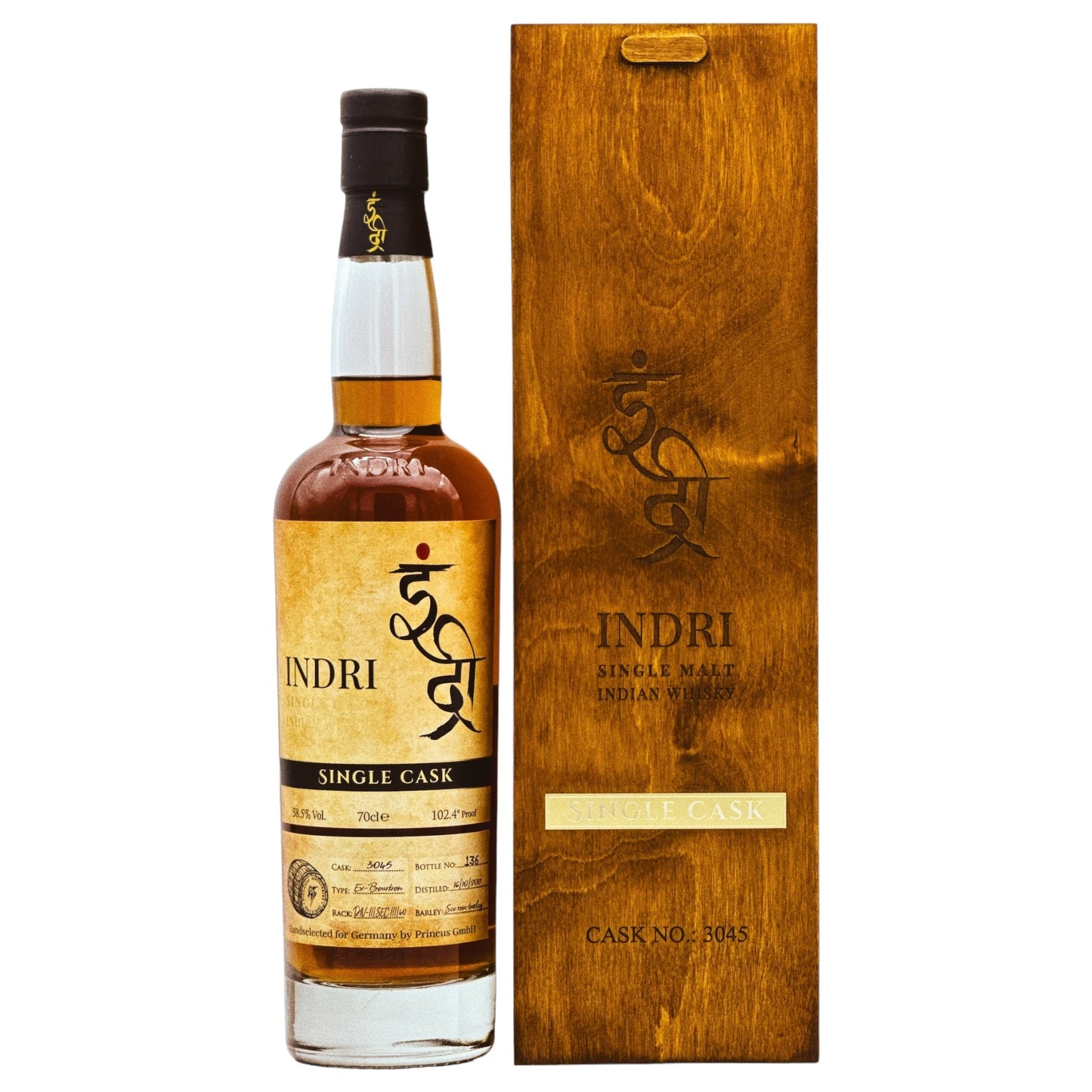 Indri | Single Cask Bourbon #3045 | 5 Jahre | Indian Whisky | 58,5%GET A BOTTLE