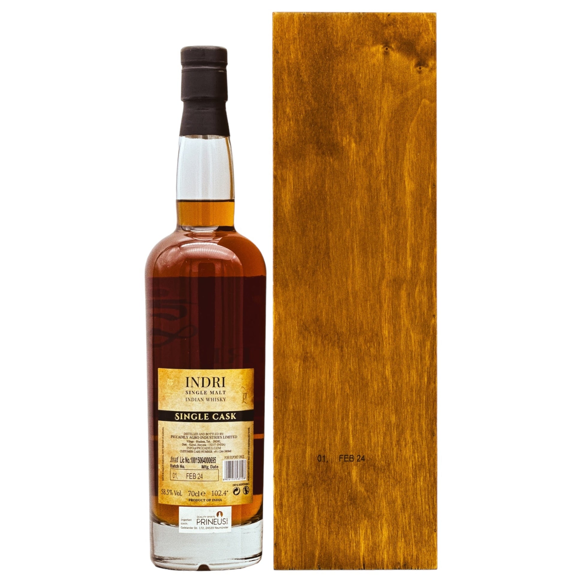 Indri | Single Cask Bourbon #3045 | 5 Jahre | Indian Whisky | 58,5%GET A BOTTLE