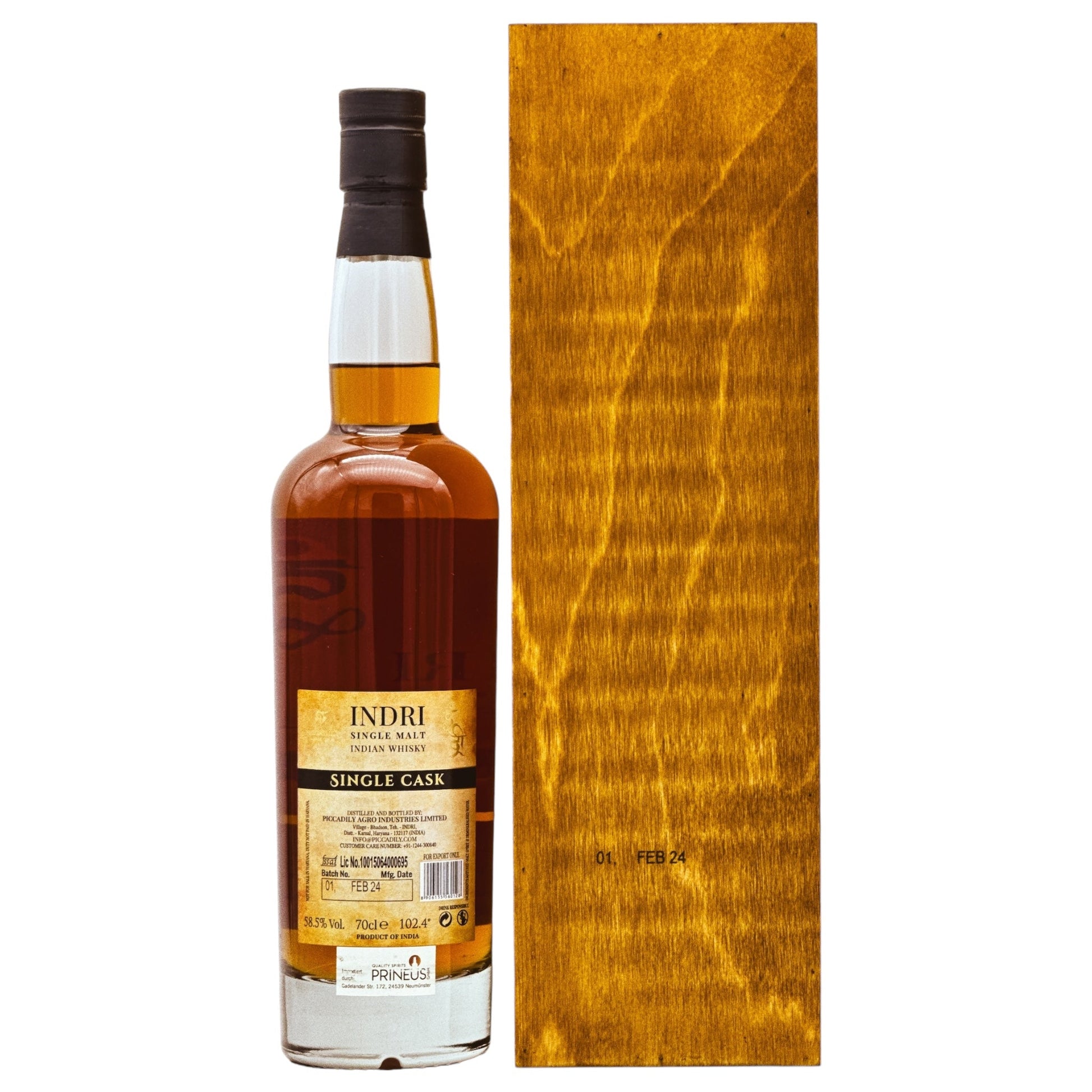 Indri | Single Cask Peated Bourbon #41171 | 5 Jahre | Indian Whisky | 58,5%GET A BOTTLE