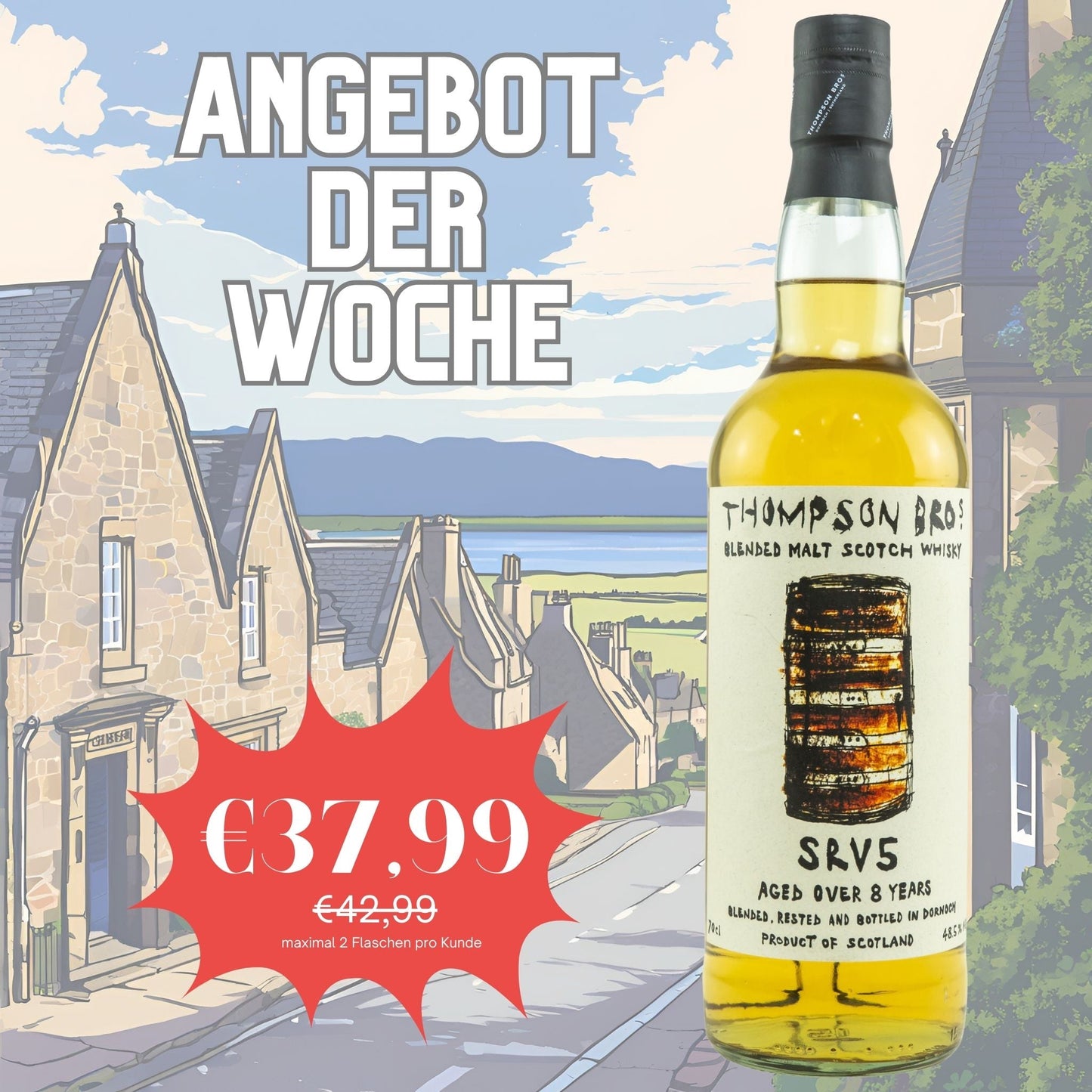 SRV5 | Thompson Bros. | 8 Jahre | Blended Malt Scotch Whisky | 48,5%GET A BOTTLE