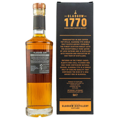 1770 Glasgow | 3 Jahre | 2018/2022 | Peated | Moscatel Finish| 0,5l | 60,1%GET A BOTTLE