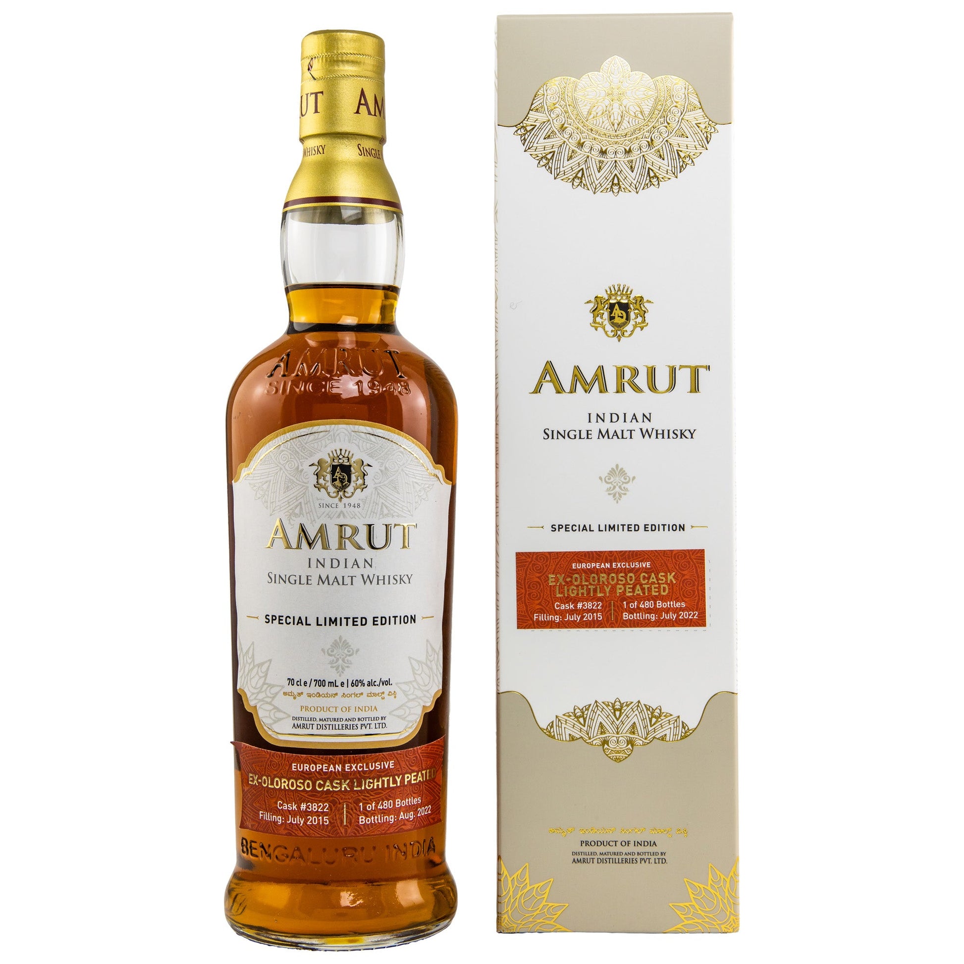 Amrut | 7 Jahre | 2015/2022 | Oloroso Cask #3822 | Indian Whisky | 0,7l | 60%GET A BOTTLE
