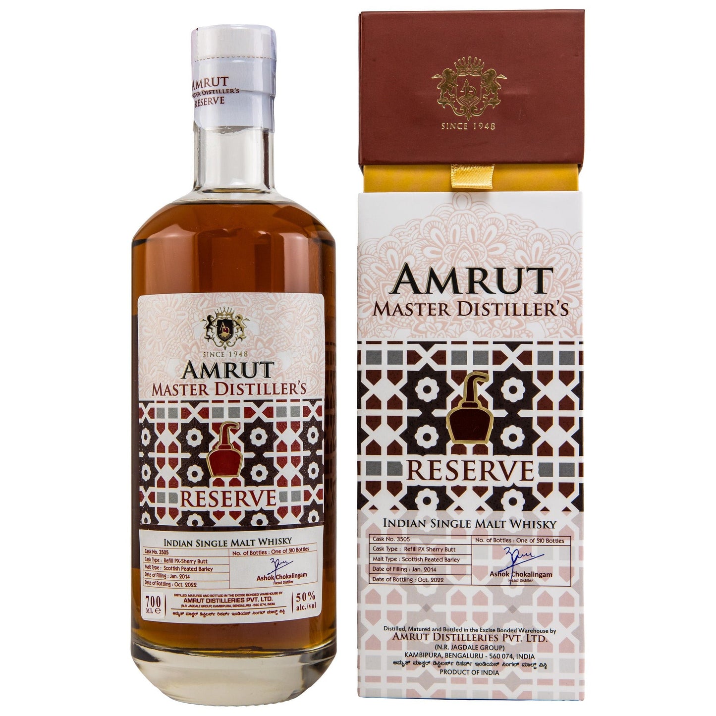 Amrut | Master Distillers Reserve | 8 Jahre | 2014/2022 | PX #3505 | 50%GET A BOTTLE
