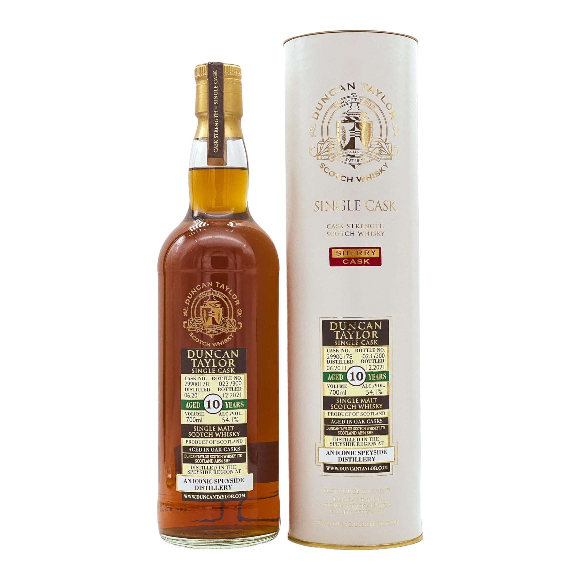 An Iconic Speyside | 10 Jahre | 2011/2021 | Duncan Taylor | Single Cask #29900178 | 0,7l | 54,1%GET A BOTTLE