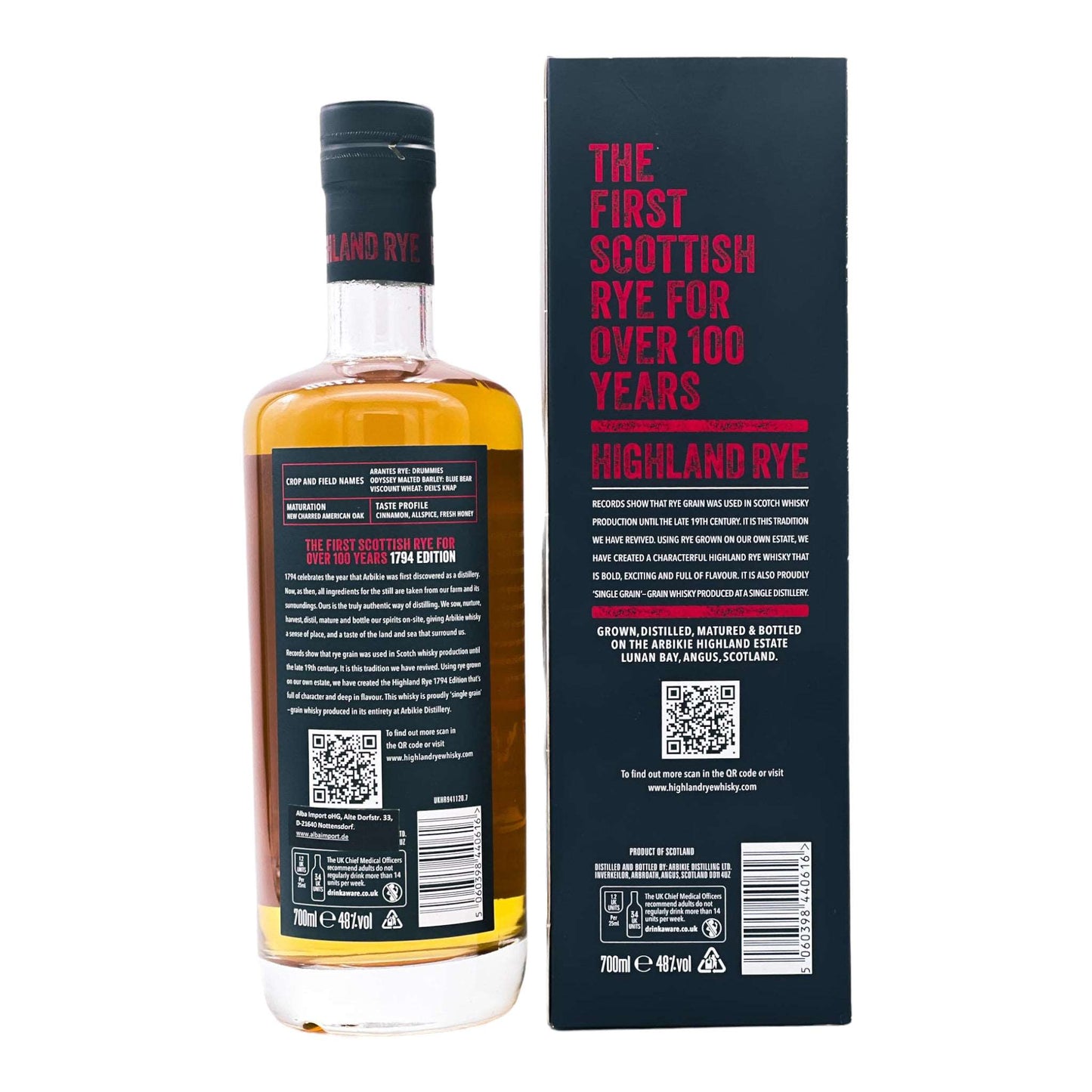 Arbikie | Highland Rye 1794 | Release 2020 | Single Grain Scotch Whisky | 0,7l | 48%GET A BOTTLE