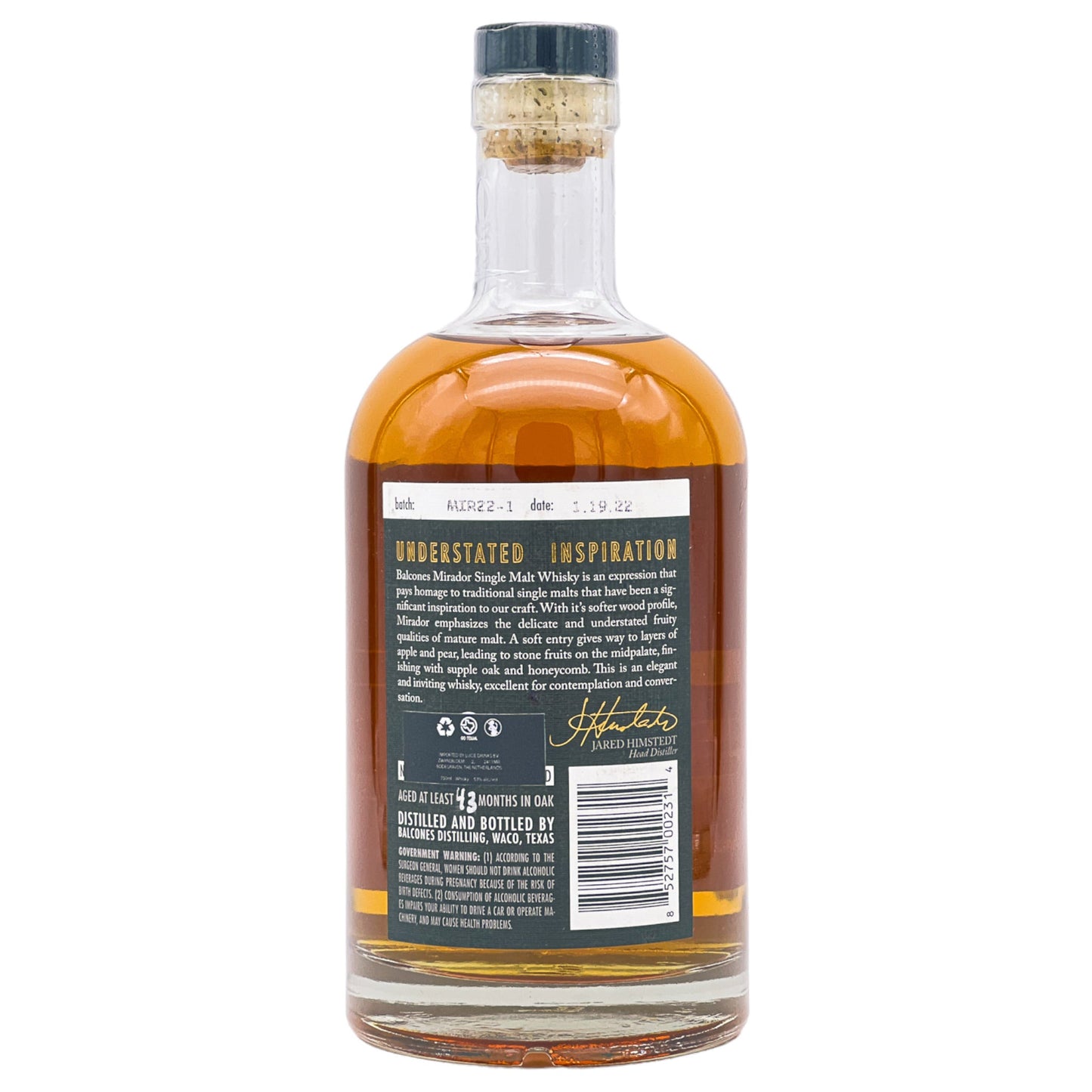 Balcones | Mirador | Pot Distilled 2022 | Texas Single Malt Whisky | 0,7l | 53%GET A BOTTLE