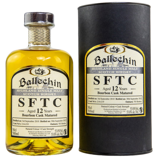 Ballechin | SFTC Bourbon Casks #214+219 | 12 Jahre | 2010/2022 | 53%GET A BOTTLE