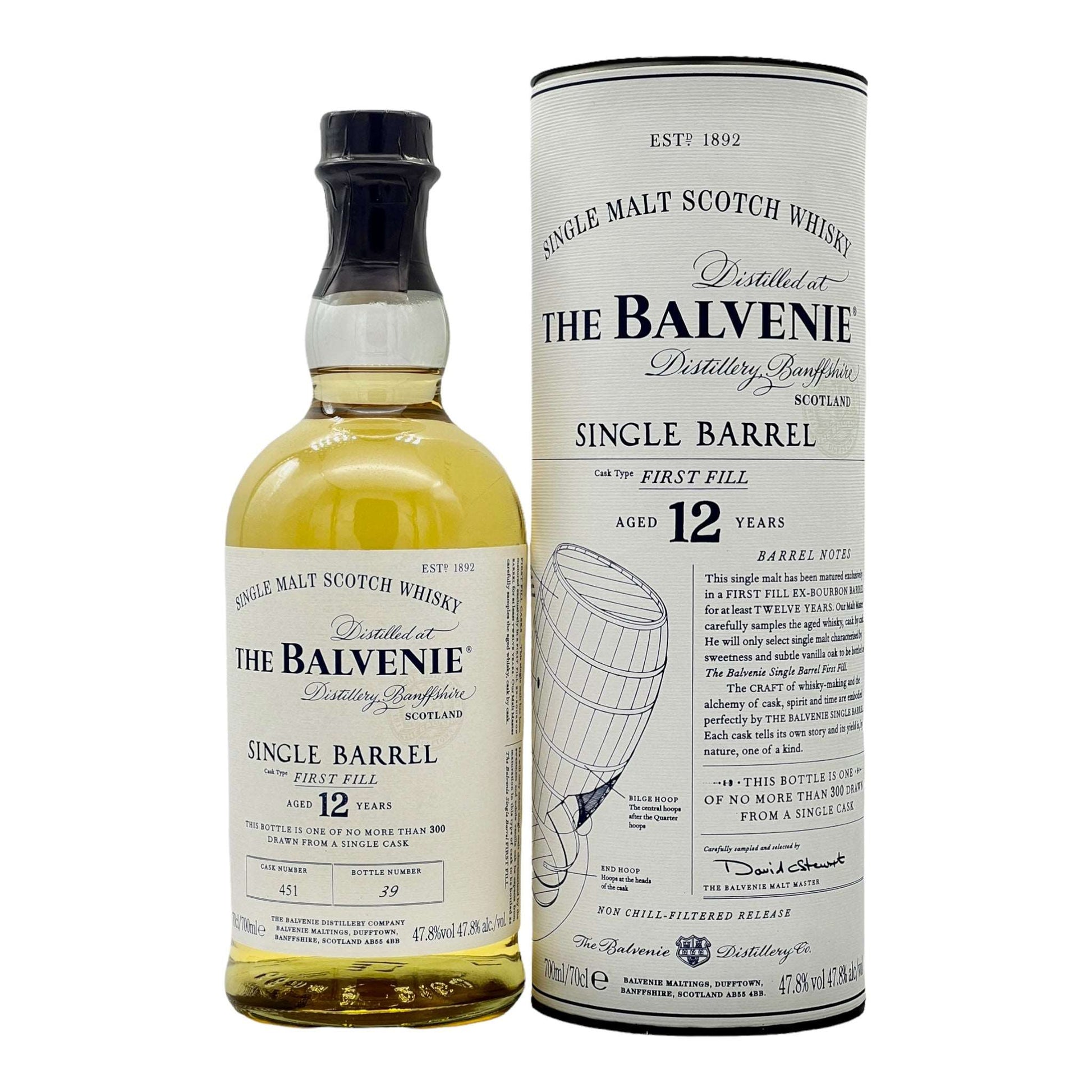 Balvenie | 12 Jahre | Single Barrel #451 | First Fill | 0,7l | 47,8%GET A BOTTLE