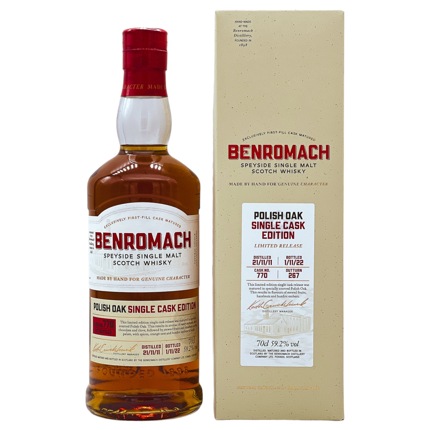 Benromach | Polish Oak | Single Cask Edition | 2011/2022 | 59,2%GET A BOTTLE