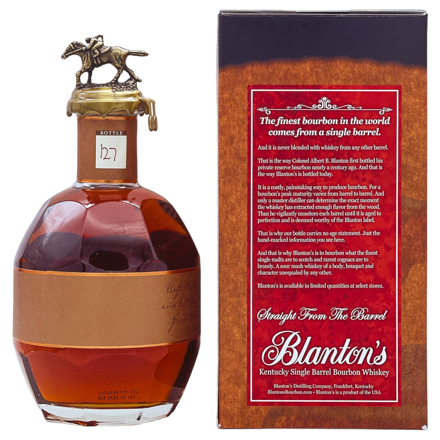 Blanton's | Straight from the Barrel | The Original Bourbon | 63.0%GET A BOTTLE