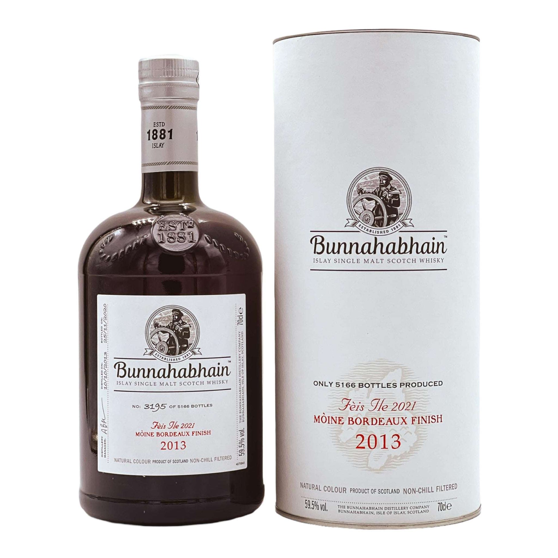 Bunnahabhain | 7 Jahre | Feis Ile 2021 | 2013 Mòine Bordeaux Finish | 0,7l | 59,5%GET A BOTTLE