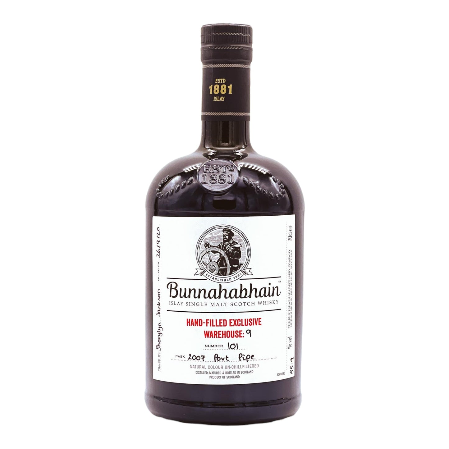 Bunnahabhain | Hand-Filled Exclusive Warehouse #9 Cask 101 | 2007 Port Pipe | 0,7l | 55,9%GET A BOTTLE