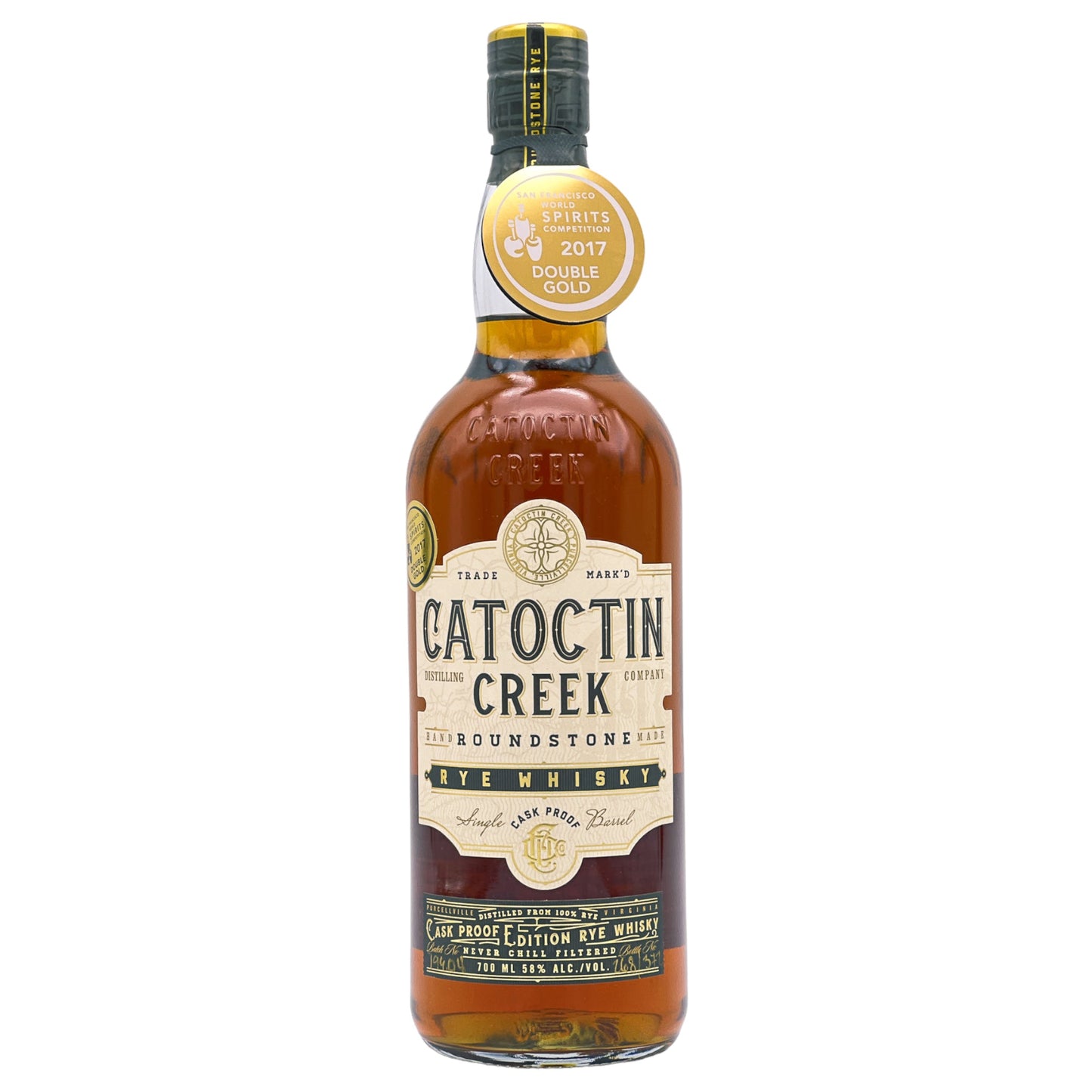 Catoctin Creek | Roundstone Rye | Cask Proof | Virginia Rye Whisky | 0,7l | 58%GET A BOTTLE