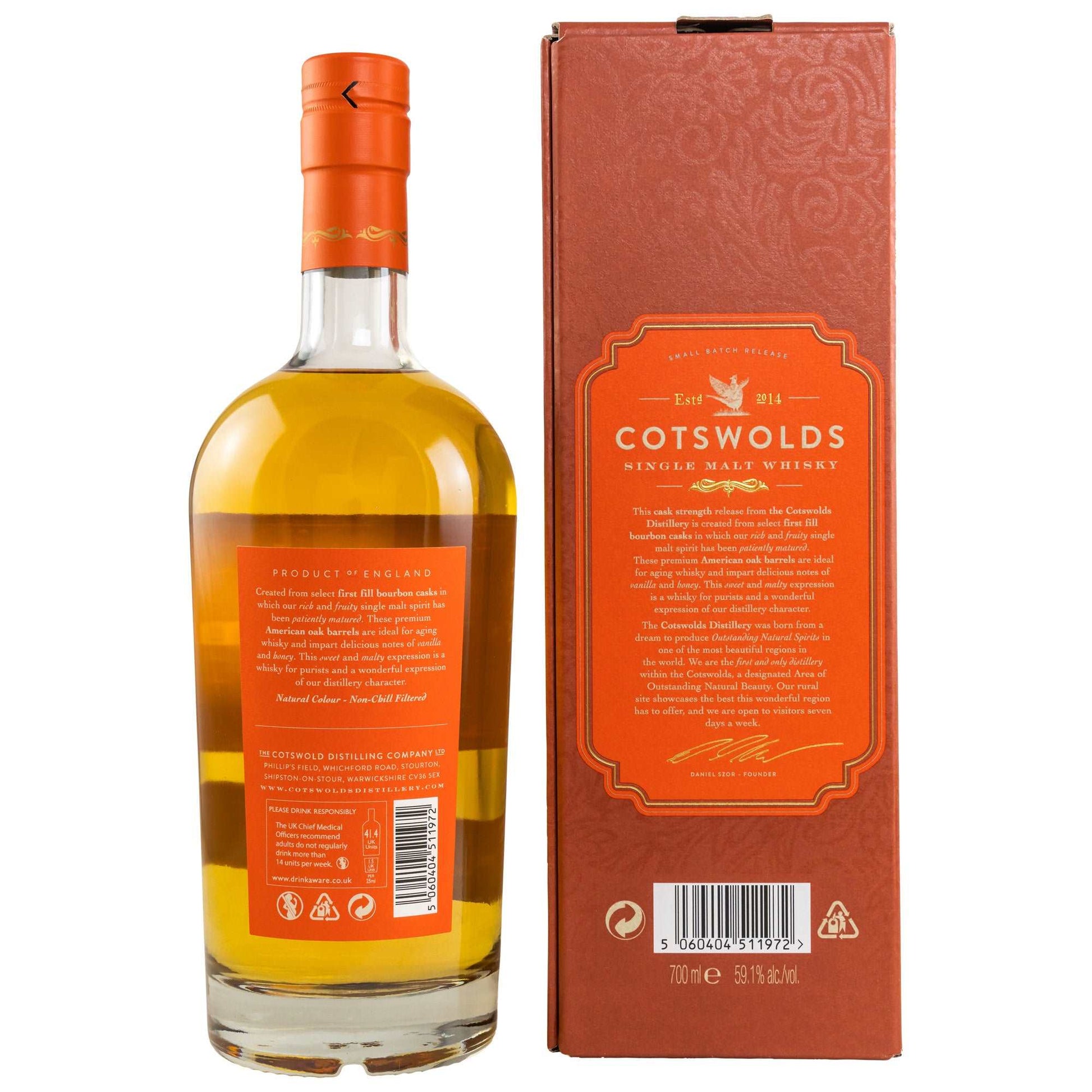 Cotswolds | Bourbon Cask | Single Malt English Whisky | 0,7l | 59,1%GET A BOTTLE