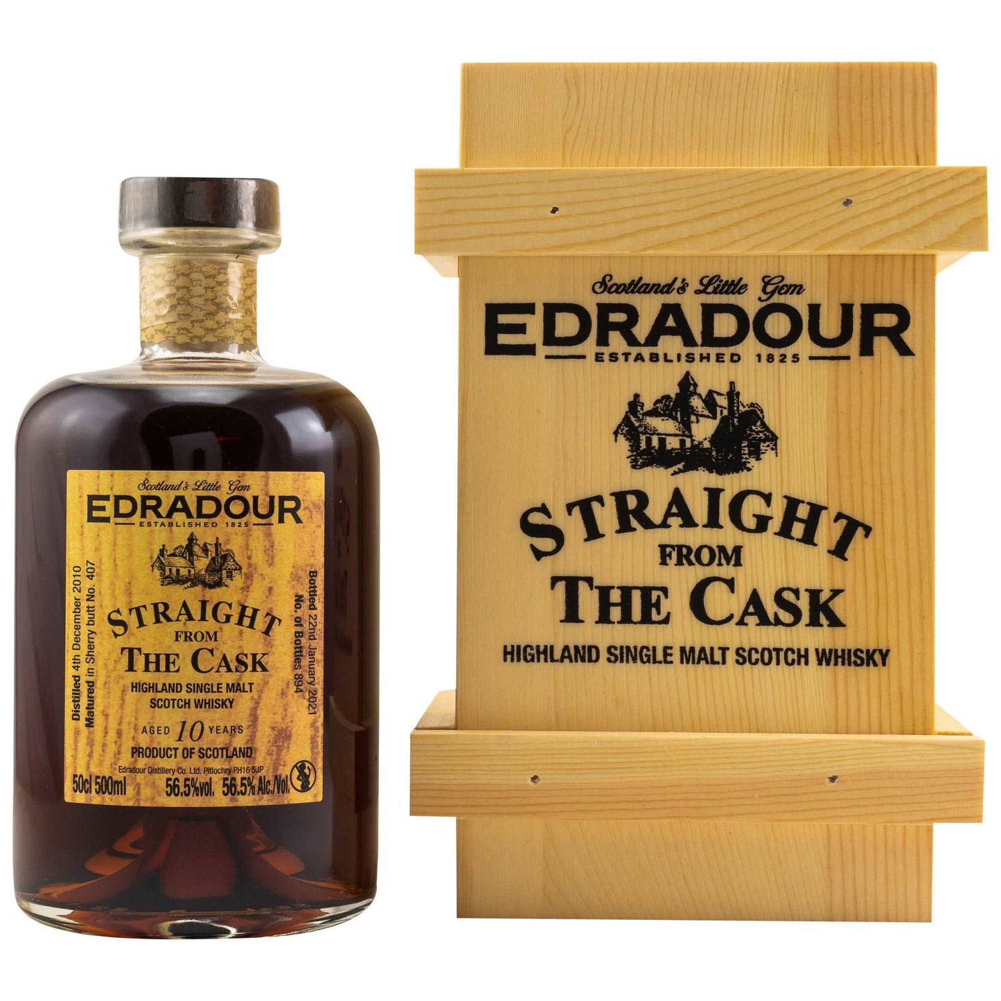 Edradour | 10 Jahre 2011/2021 | Straight from the Cask | Sherry Butt #240 | 0,5l | 56,7%GET A BOTTLE