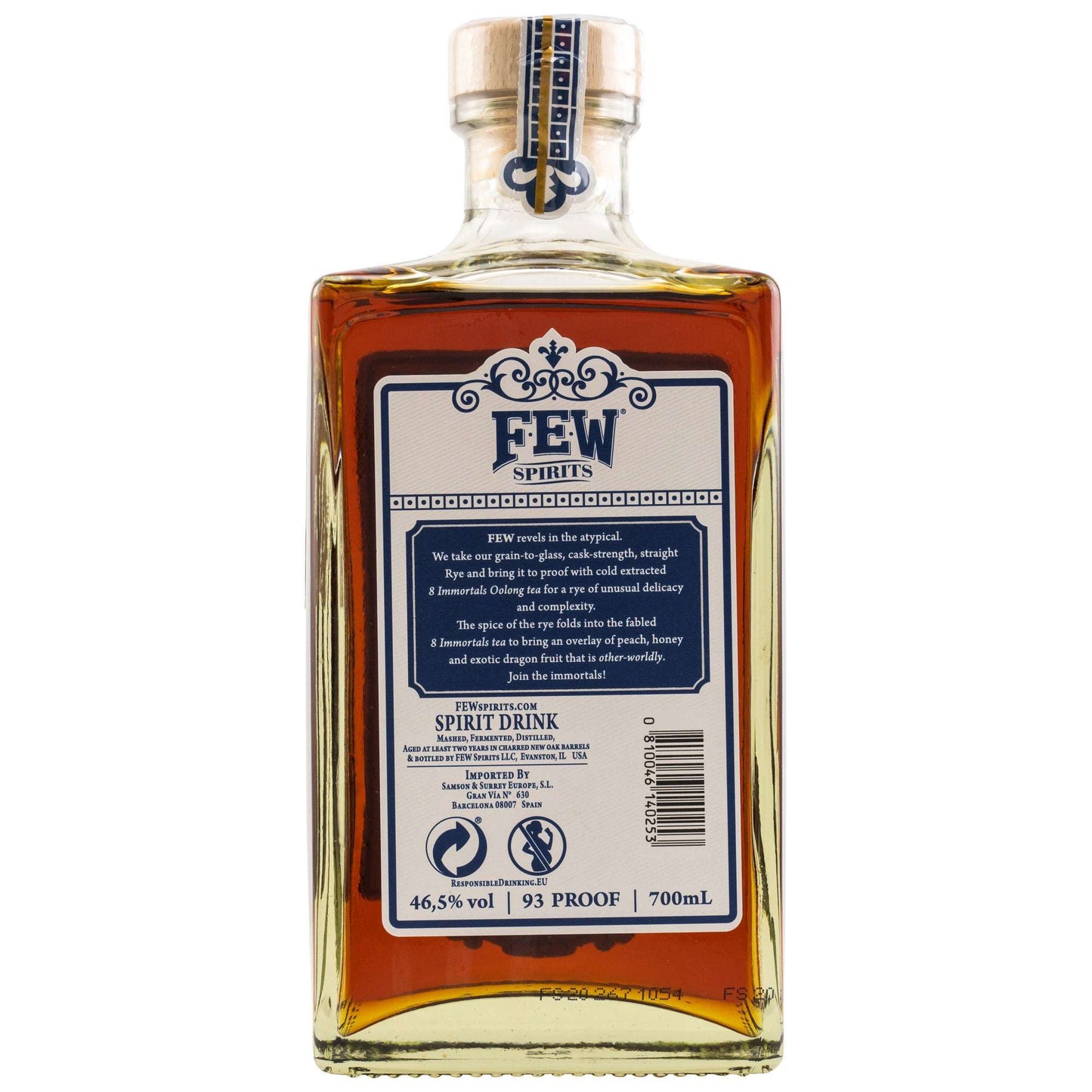 FEW | Immortal Rye | 93 Proof | Rye Whiskey | 0,7l | 46,5%GET A BOTTLE