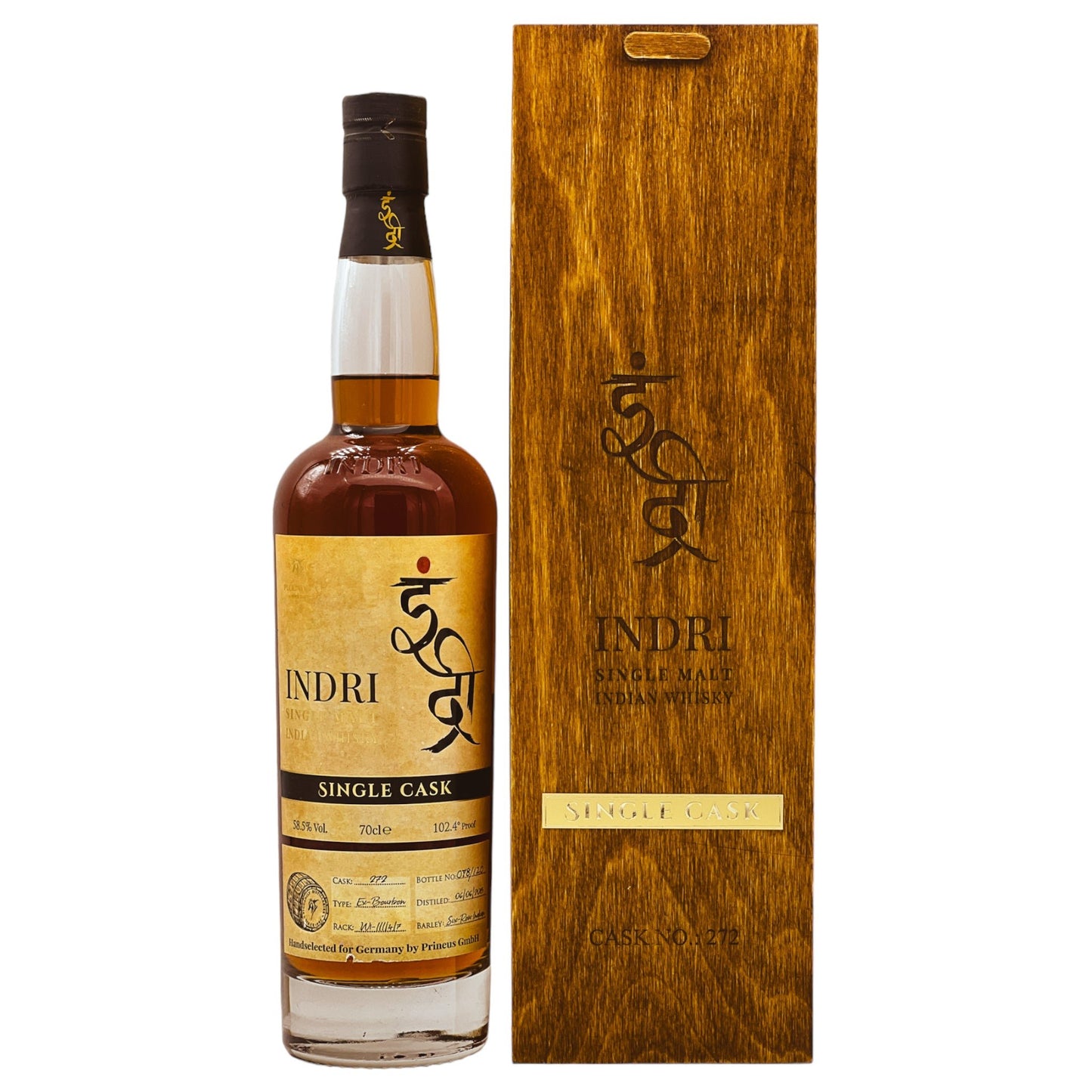 Indri | Single Cask Bourbon #272 | 7 Jahre | Indian Whisky | 58,5%GET A BOTTLE