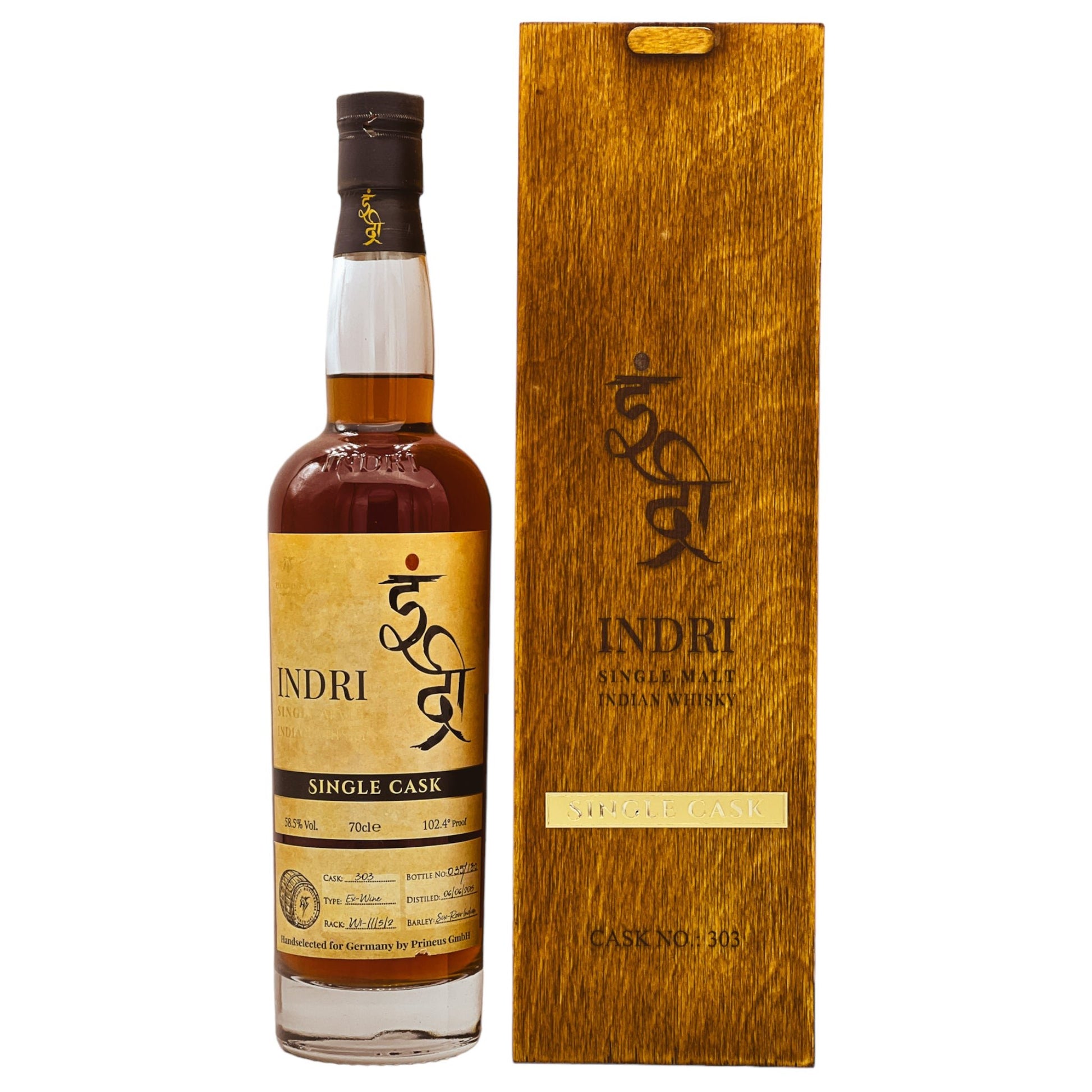 Indri | Single Cask Wine #303 | 7 Jahre | Indian Whisky | 58,5%GET A BOTTLE
