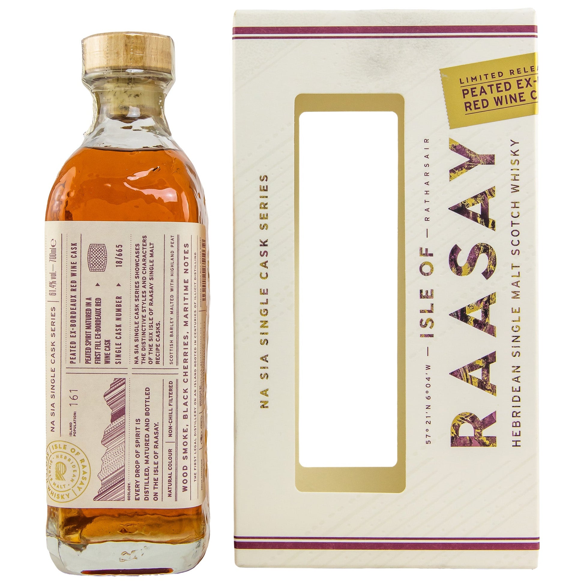 Isle of Raasay | 2018/2022 | Single Cask #18/665 | Peated Red Wine | Herbidean Scotch Whisky | 0,7l | 61,4%GET A BOTTLE