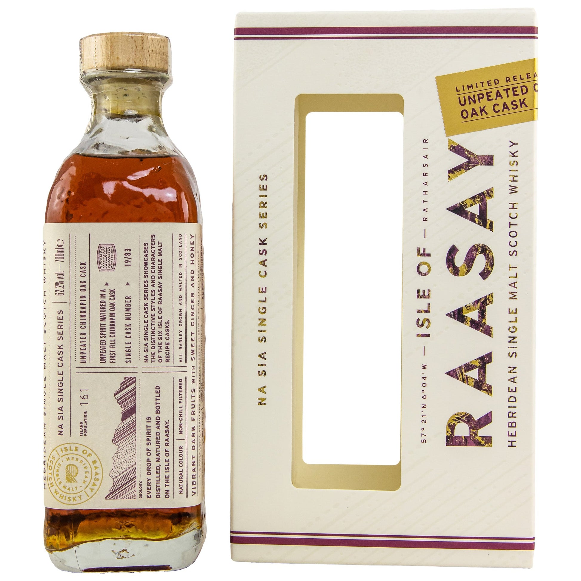 Isle of Raasay | 2019/2022 | Single Cask #19/83 | Unpeated Chinkapin | Herbidean Scotch Whisky | 0,7l | 62,2%GET A BOTTLE