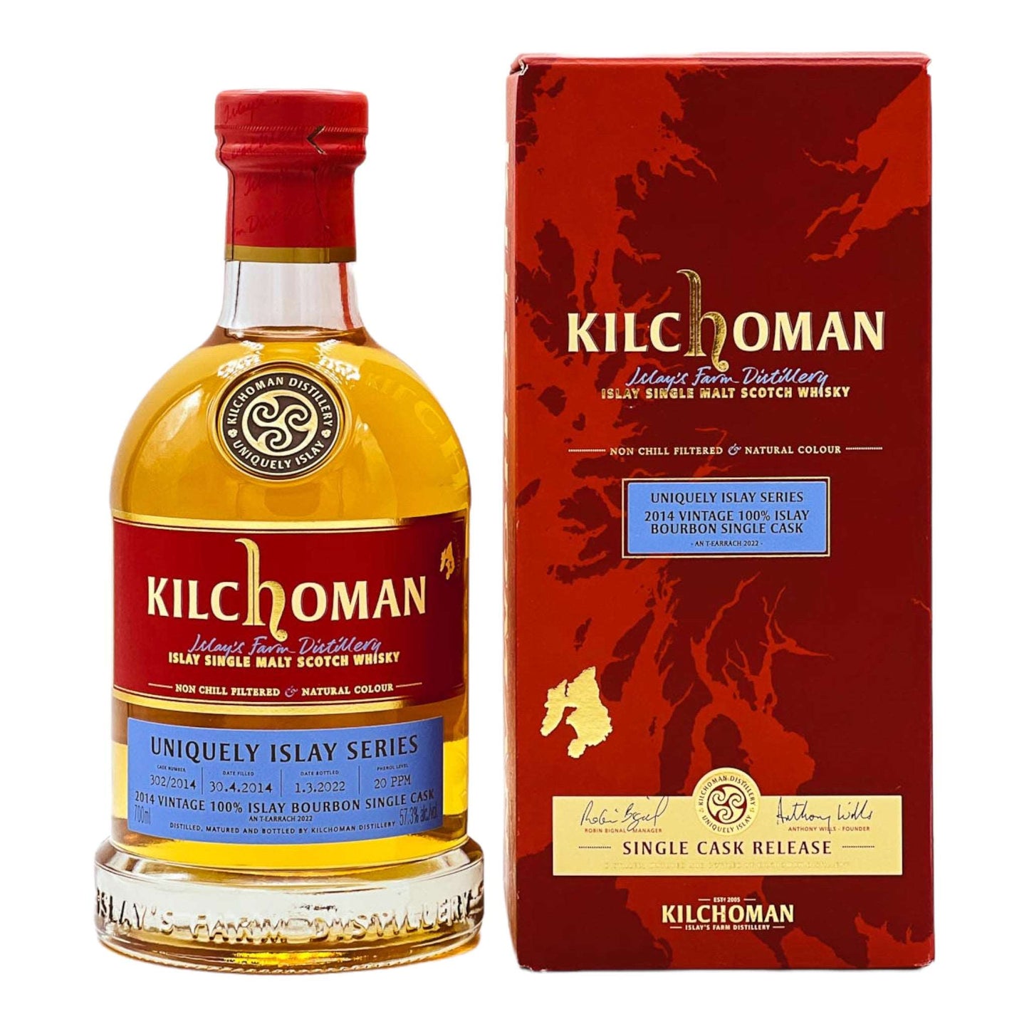 Kilchoman | Uniquely Islay | 100 % Islay Bourbon Cask | Vintage 2014 | Cask 302/2014 | 0,7l | 57,3%GET A BOTTLE