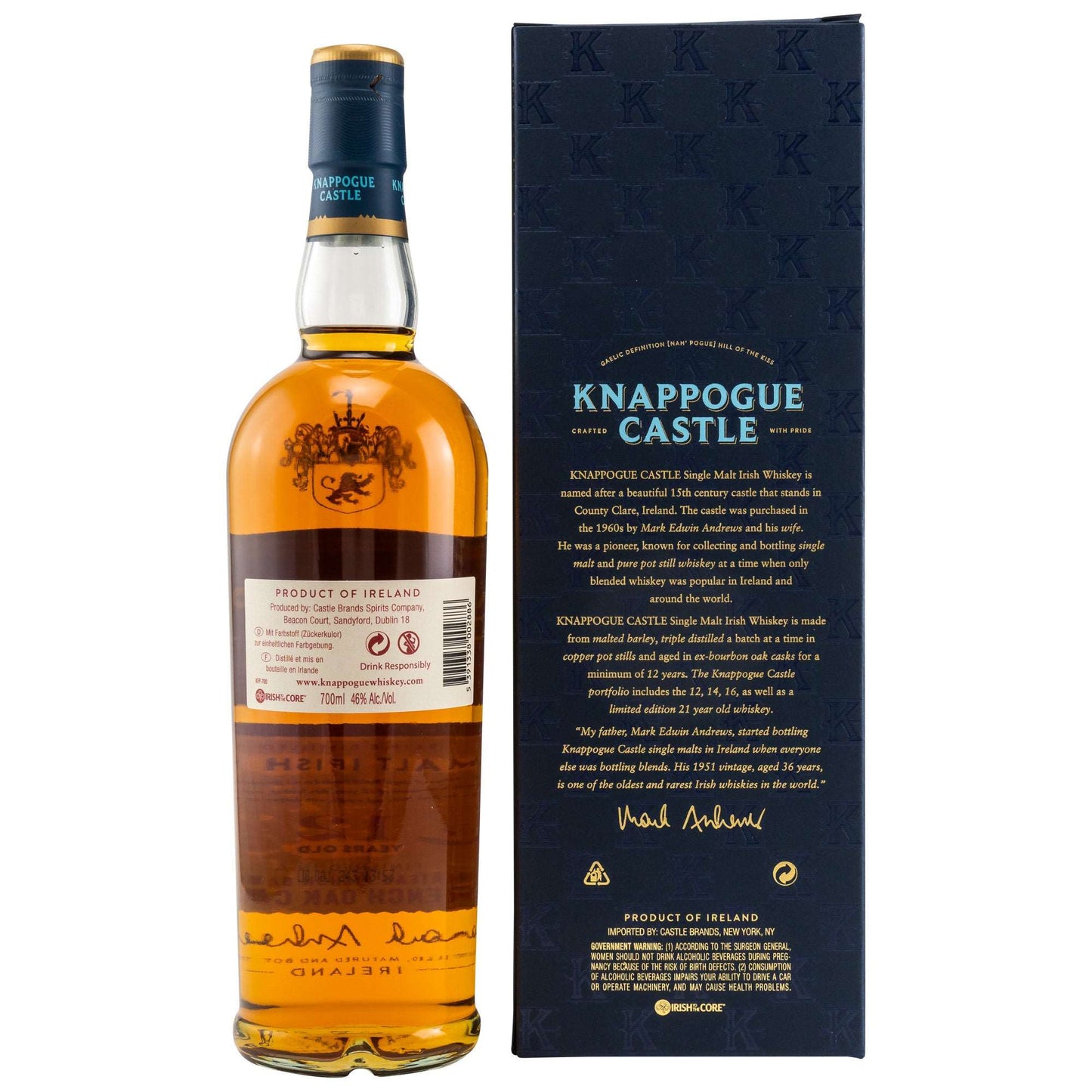 Knappogue Castle | 12 Jahre | Château Pichon Baron | Cask Finish Series | Irish Whiskey | 0,7l | 46%GET A BOTTLE