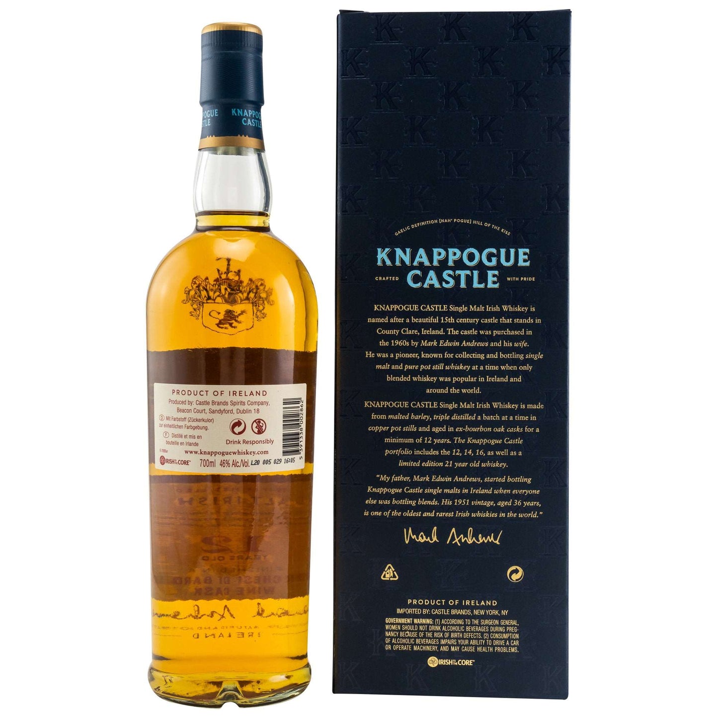 Knappogue Castle | 12 Jahre | Marchesi di Barolo | Cask Finish Series | Irish Whiskey | 0,7l | 46%GET A BOTTLE